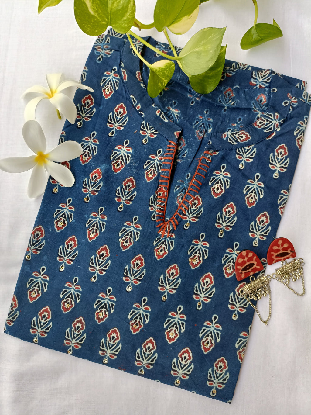 Short kurti "Neelofar" Bagru Cotton