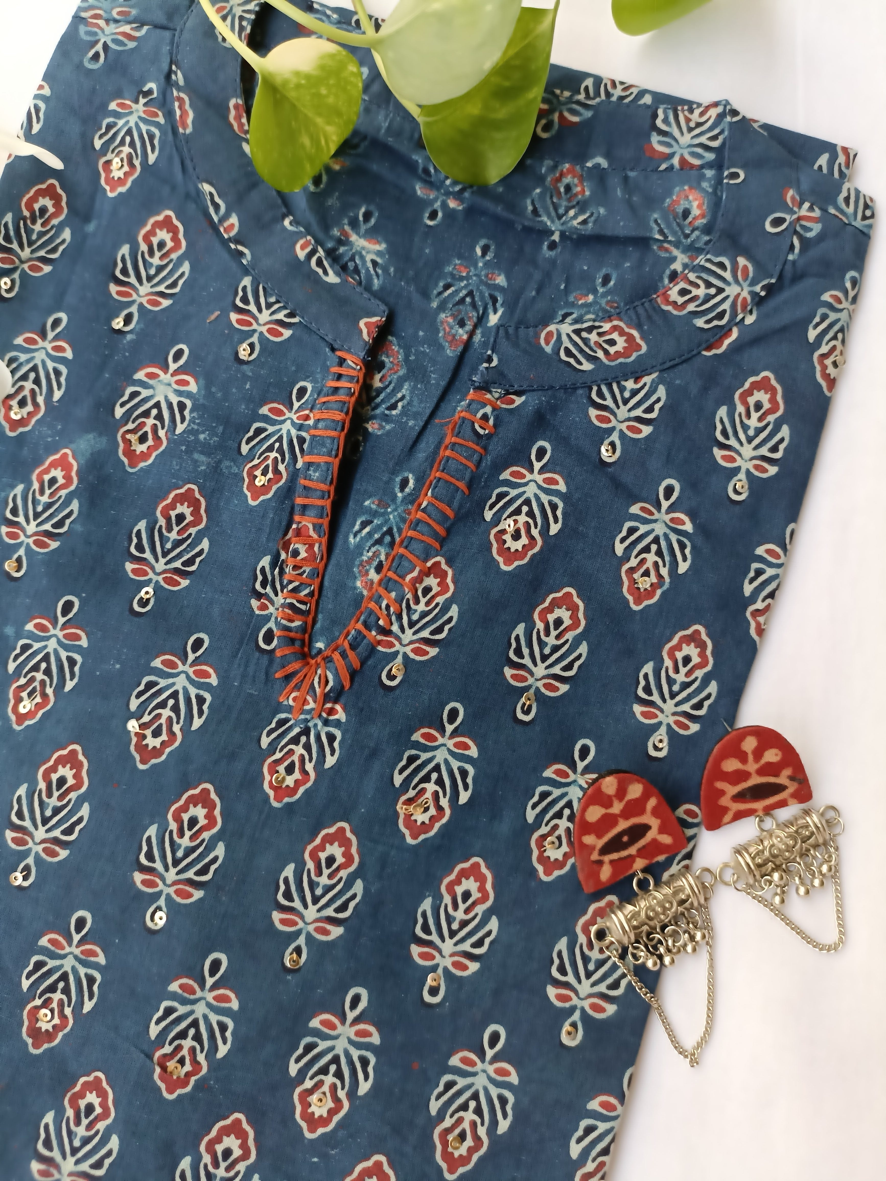 Short kurti "Neelofar" Bagru Cotton