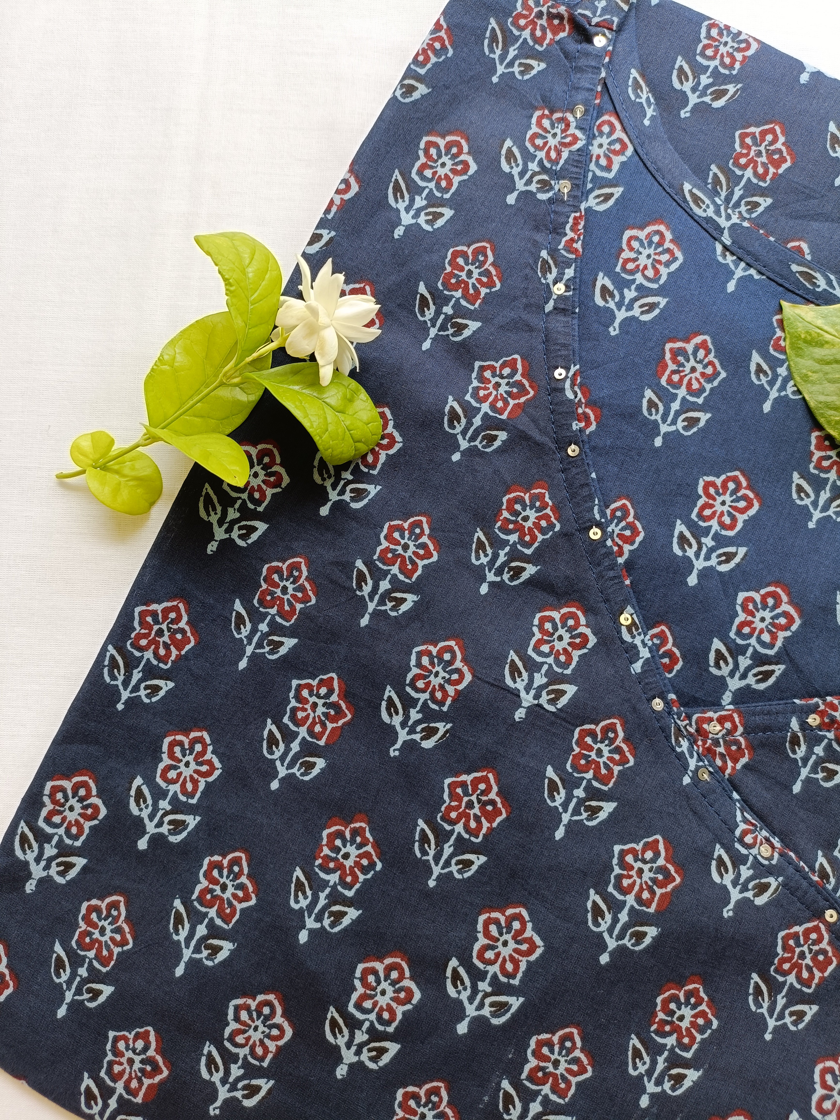 "Maahi" Angrakha Cotton Kurta-Big Size