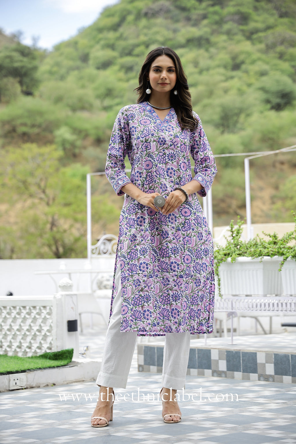 "Maahru" Hand Block Printed Cotton Kurta