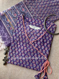 "Nadiya" hand Block Printed Cotton kurta with Dupatta-2pc