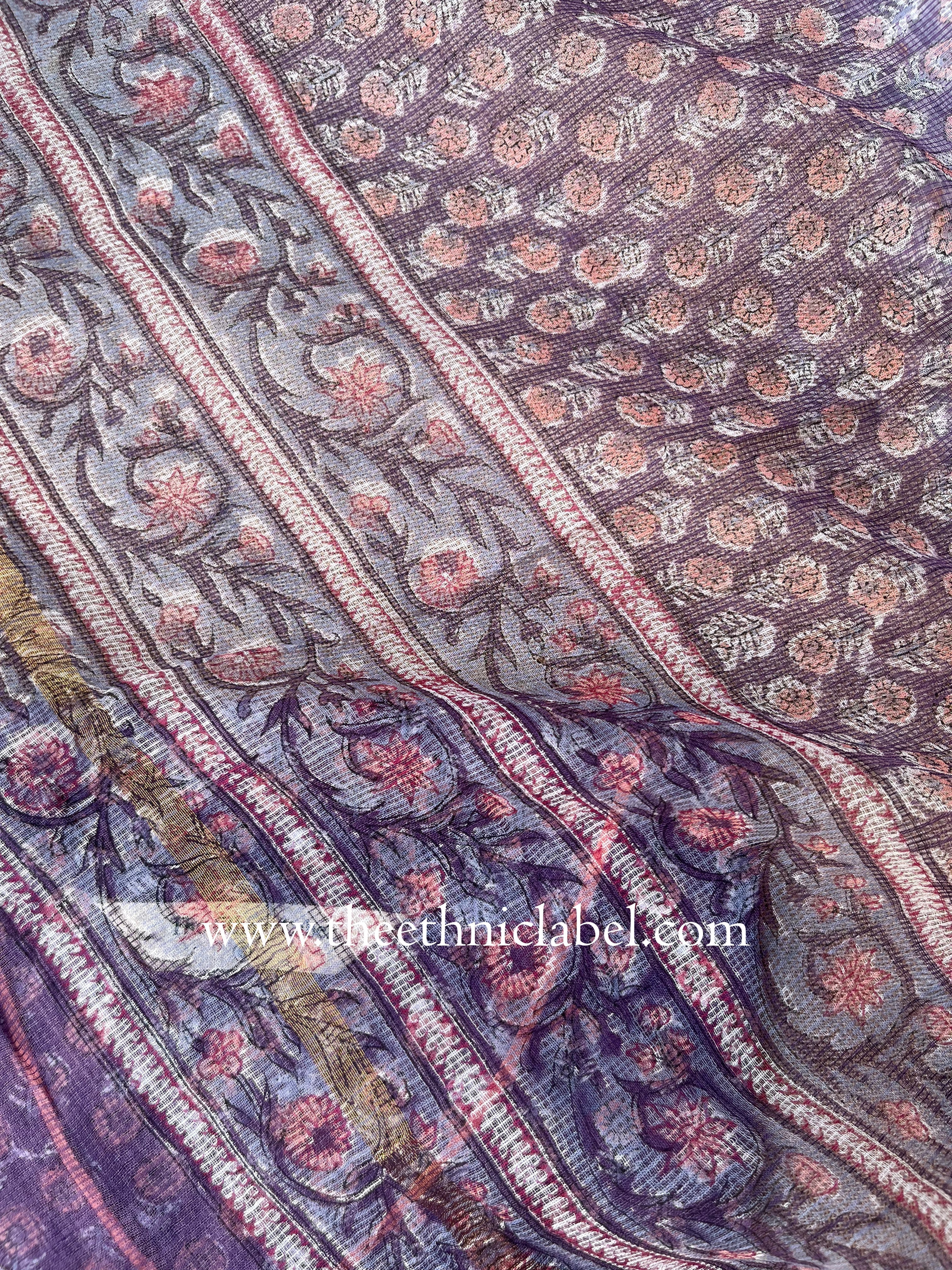 "Nadiya" hand Block Printed Cotton kurta with Dupatta-2pc
