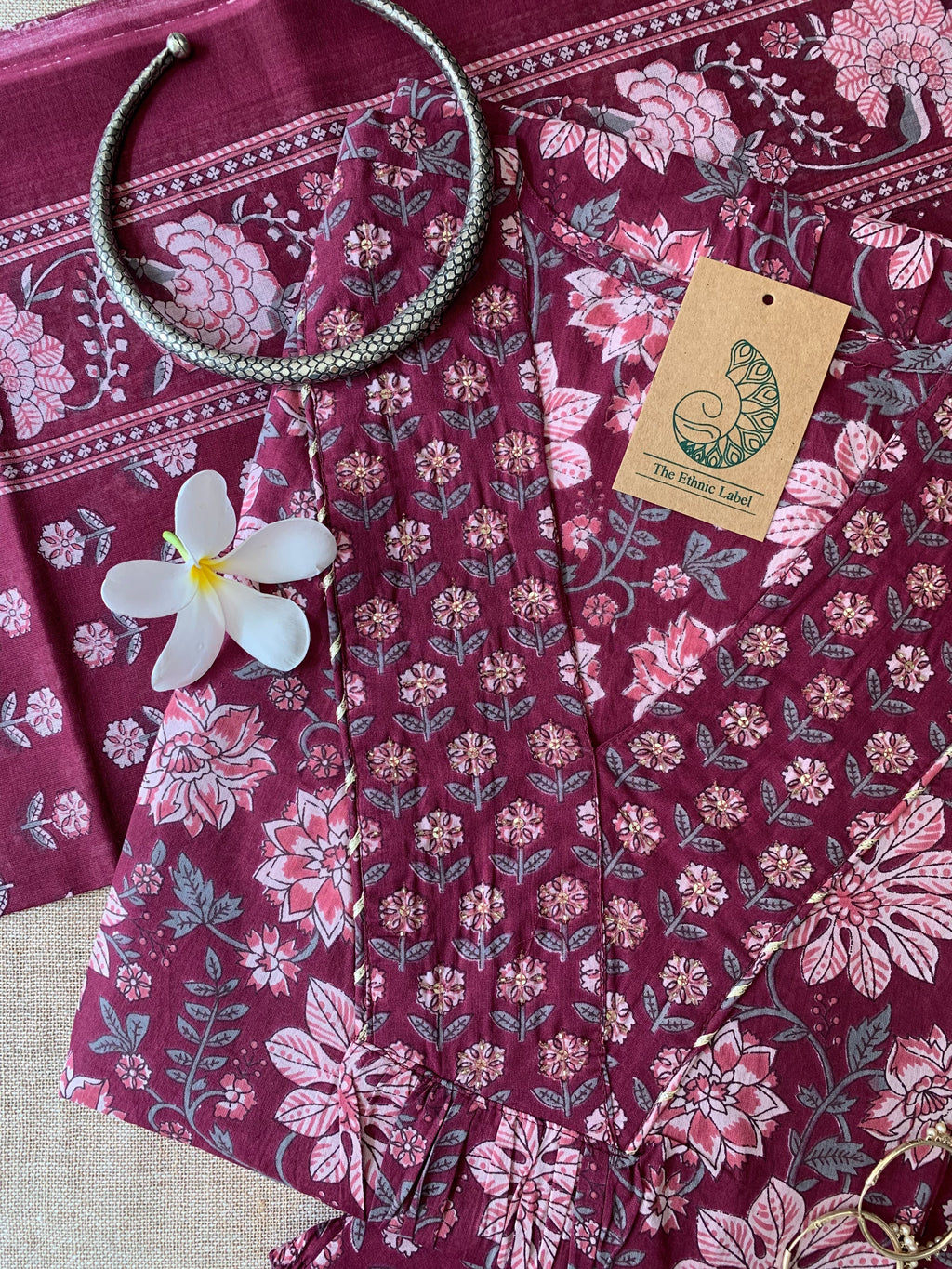 "Rubina" Cotton Kurta Set(3pc)
