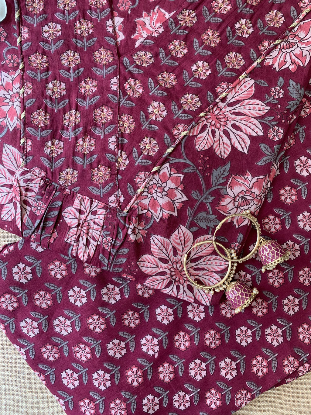 "Rubina" Cotton Kurta Set(3pc)