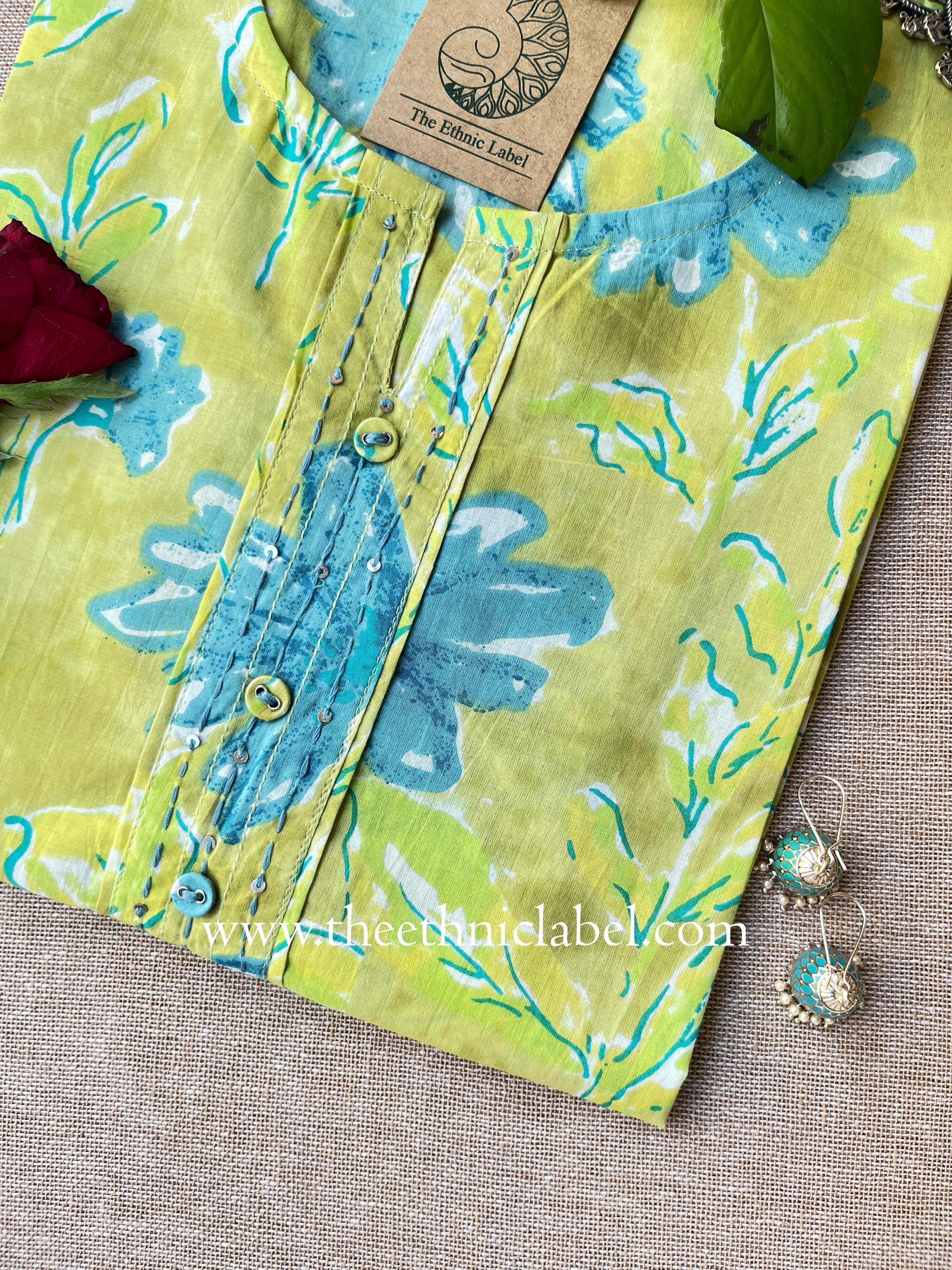 "Imli" Buttoned Cotton Kurta