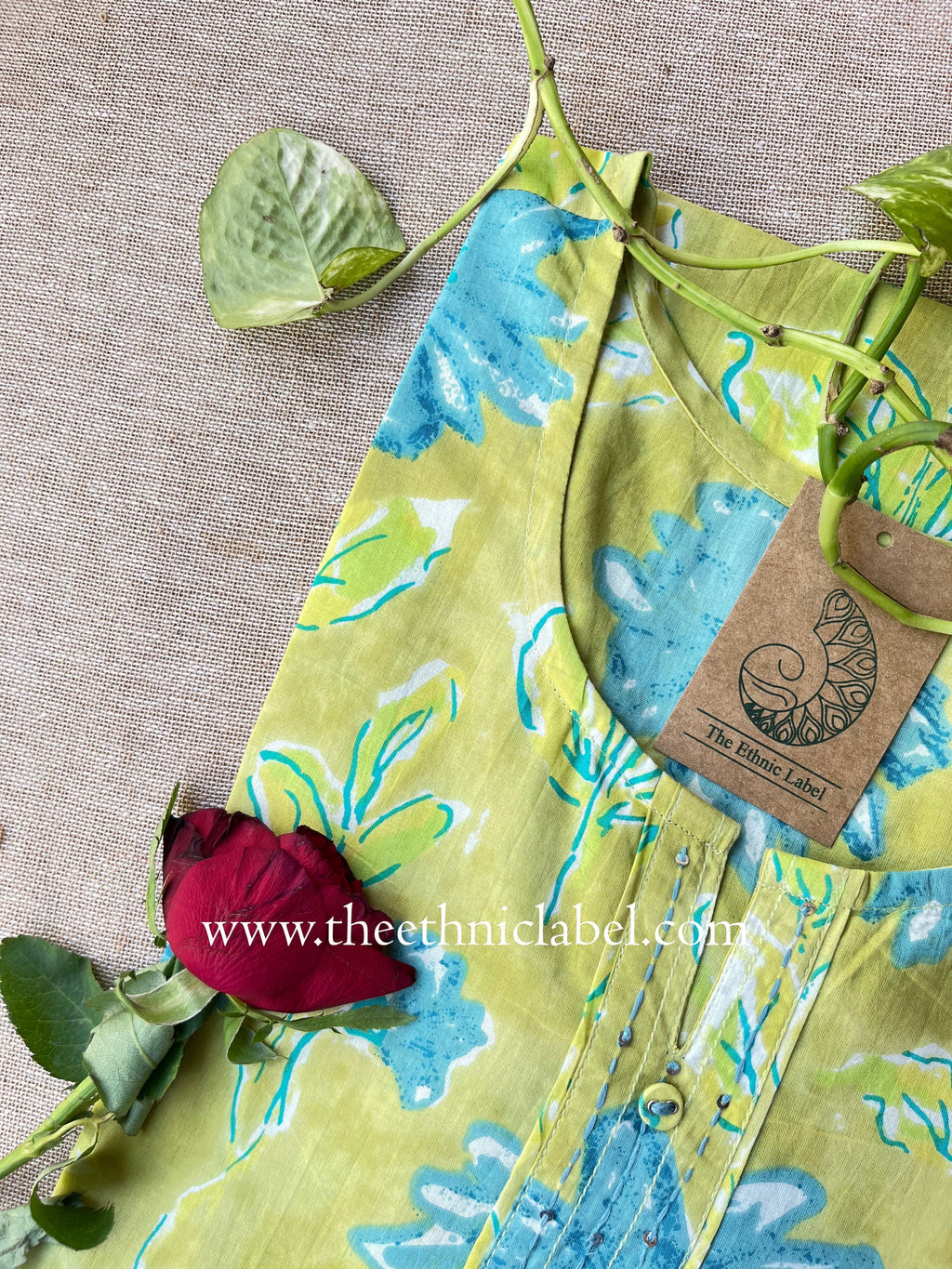 "Imli" Buttoned Cotton Kurta