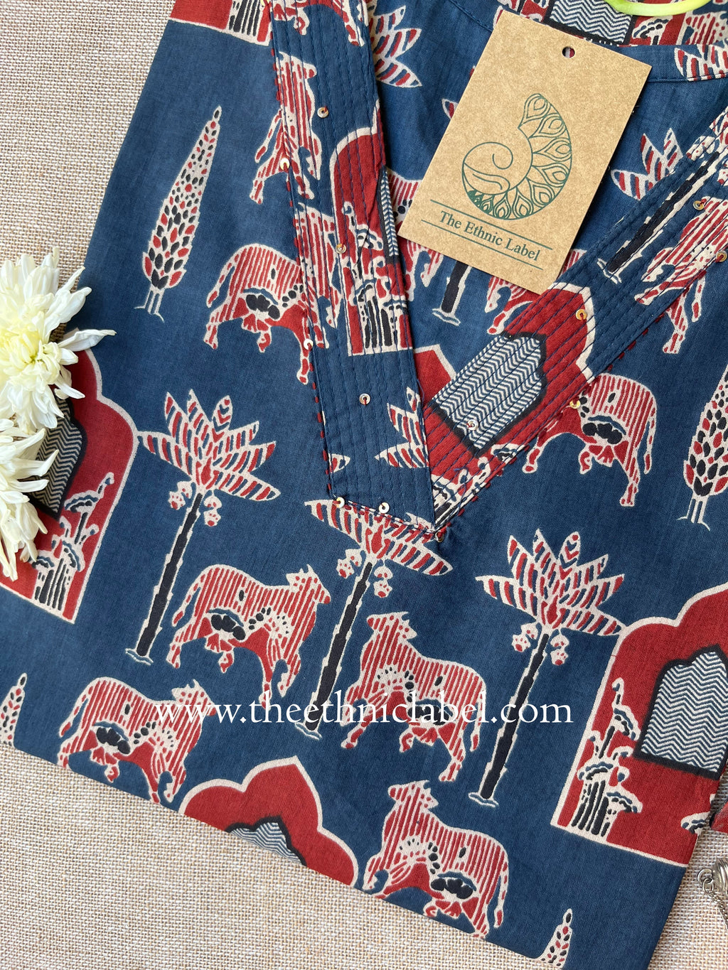 "Mehfil" Jhanrokha Cotton Kurta