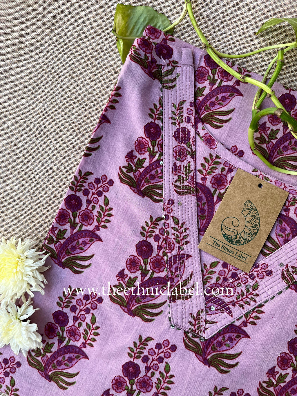 "Jagriti" Boota Cotton kurta - Big Size