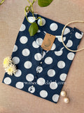 "Taani" Polka Dot Cotton kurta - Big Size