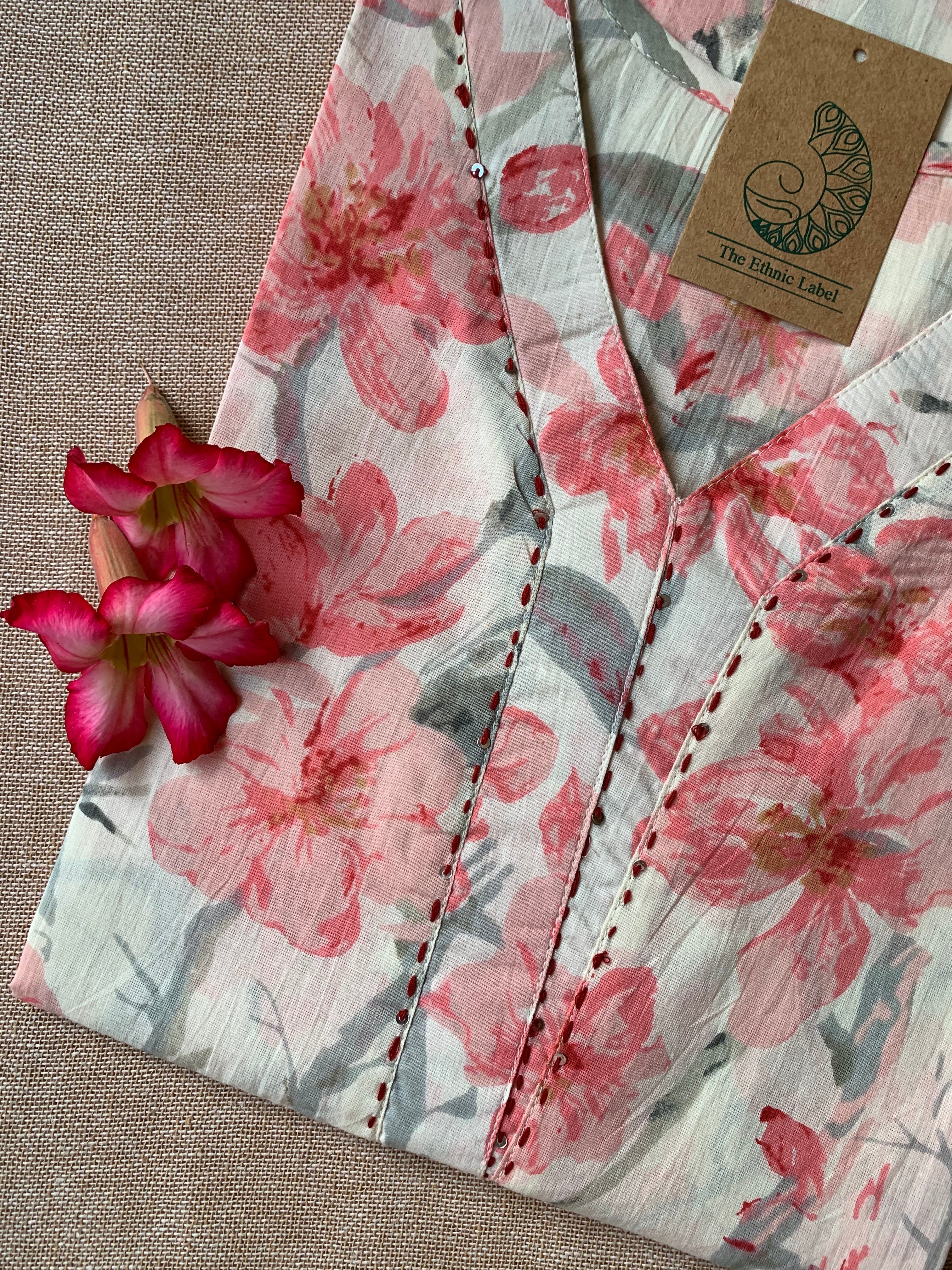 "Maya" Hand Block Printed Cotton kurta
