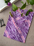 "Prisha" Purple lehriya handcrafted cotton Kurta