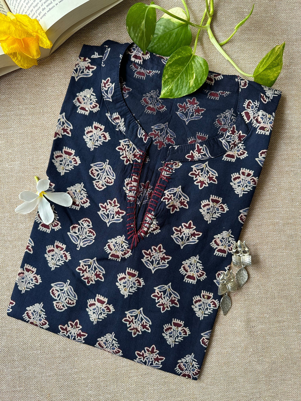Short Kurti "Shab" Bagru Cotton