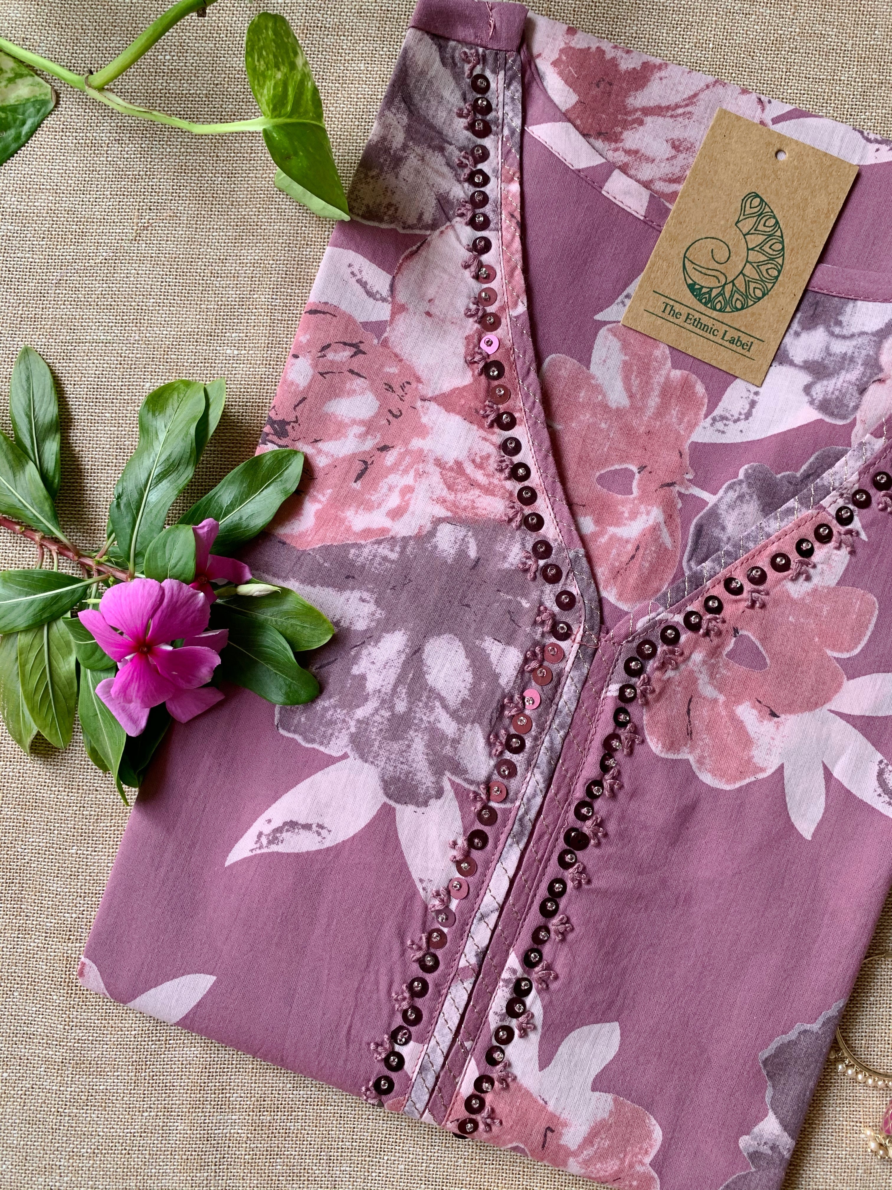"Harnaaz" Hand Work Cotton kurta
