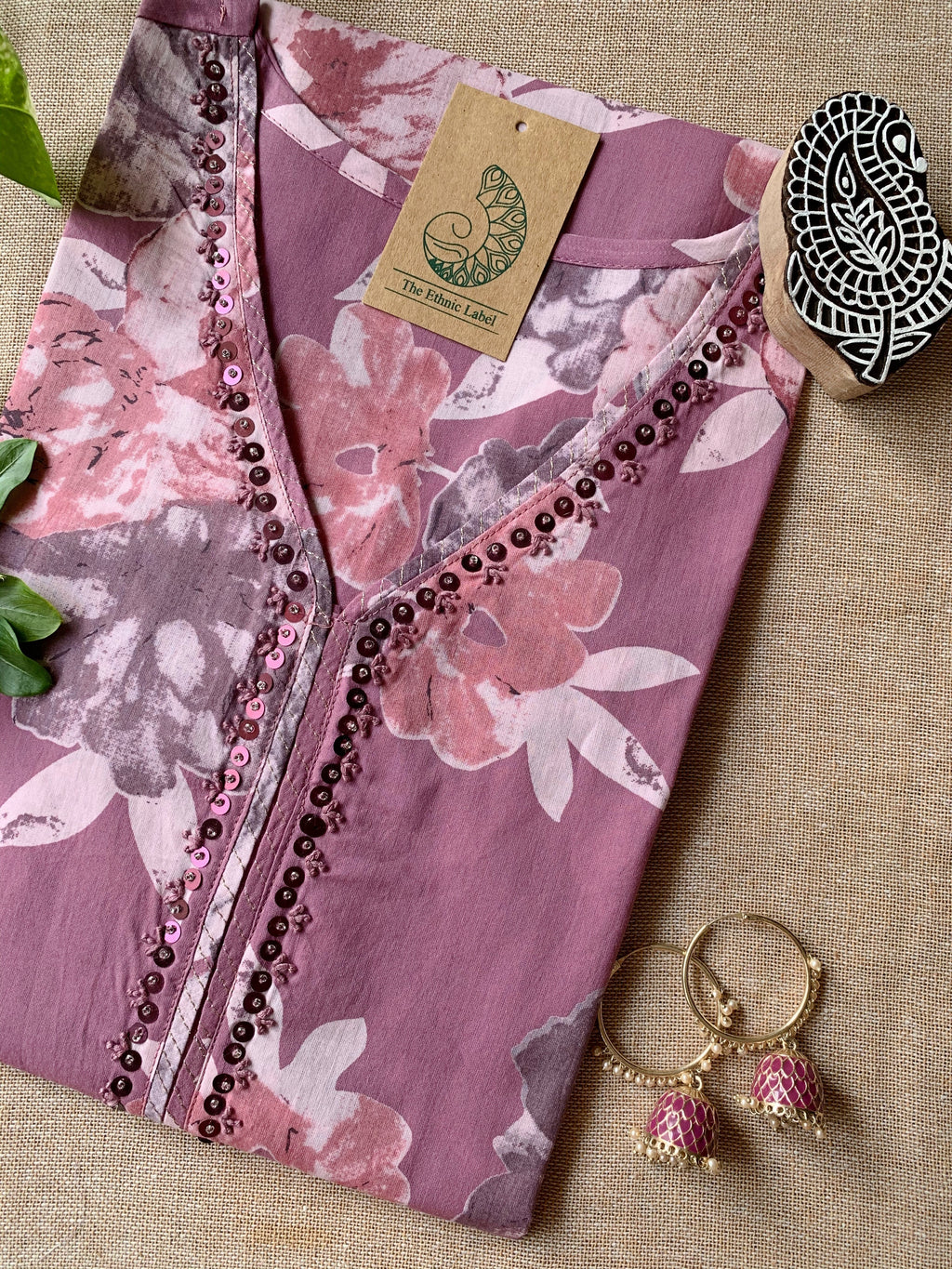 "Harnaaz" Hand Work Cotton kurta