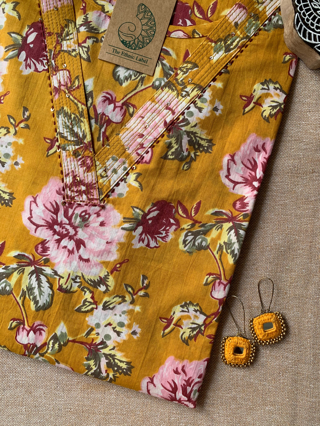 "Marham" Hand Block Printed Cotton kurta - Big Size