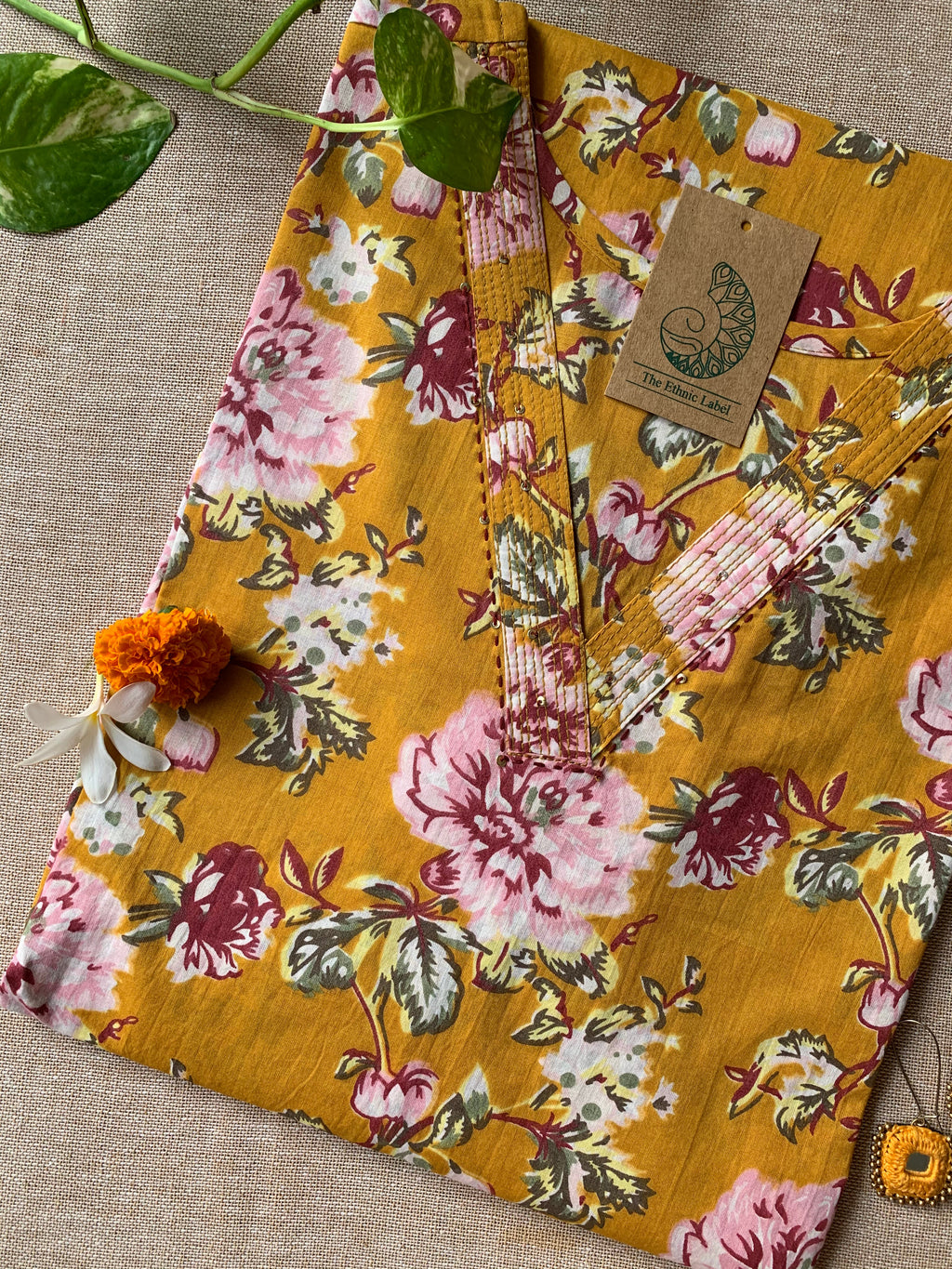 "Marham" Hand Block Printed Cotton kurta - Big Size