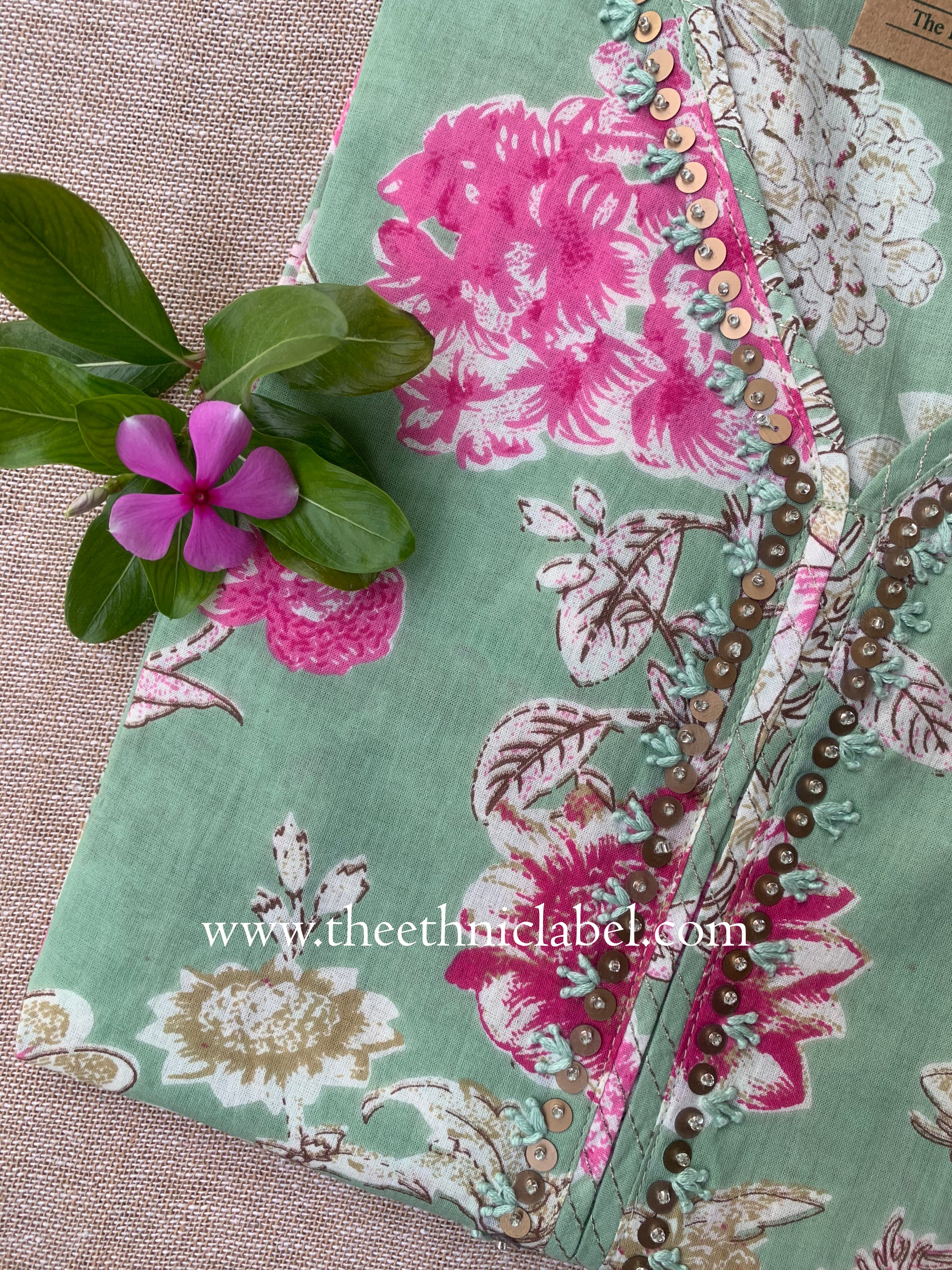"Nidhi" Hand Work Cotton kurta