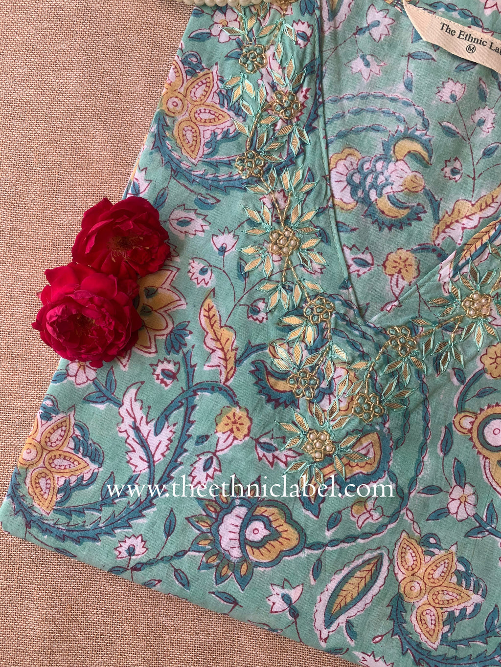 "Jasmine" Hand Work Cotton kurta