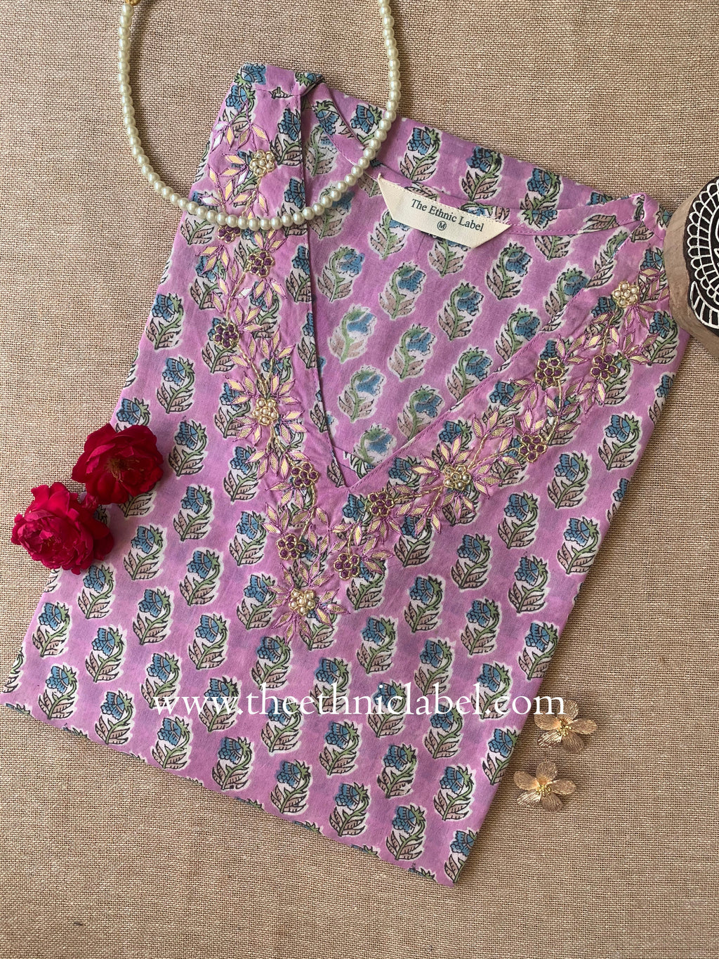 "Meera" Hand Work Cotton kurta