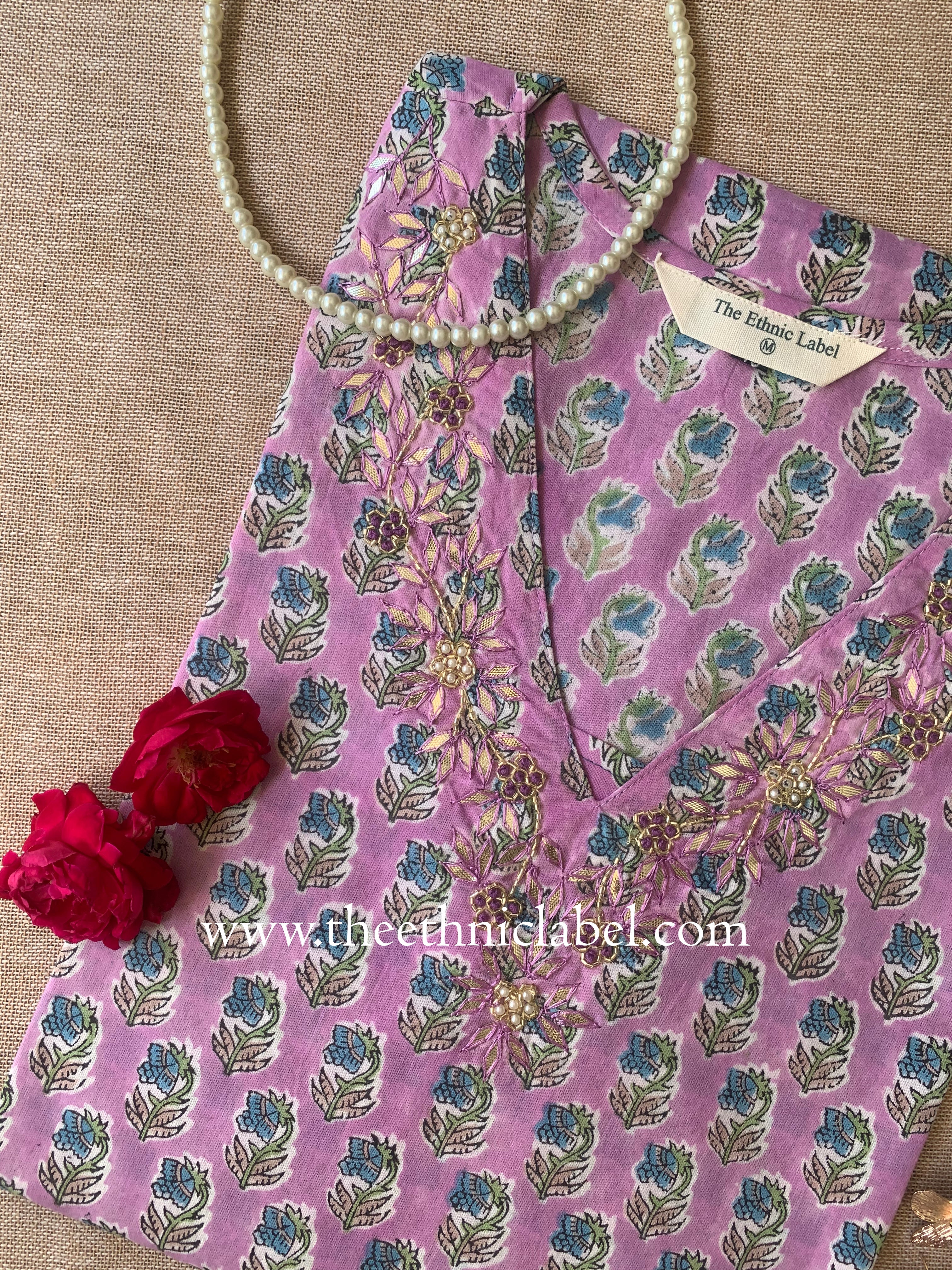 "Meera" Hand Work Cotton kurta