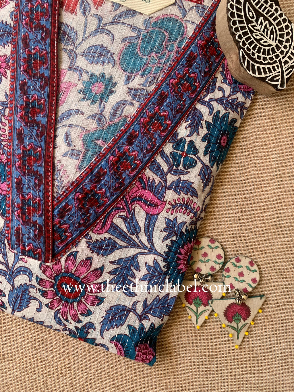 "Sharmila" Floral Cotton kurta