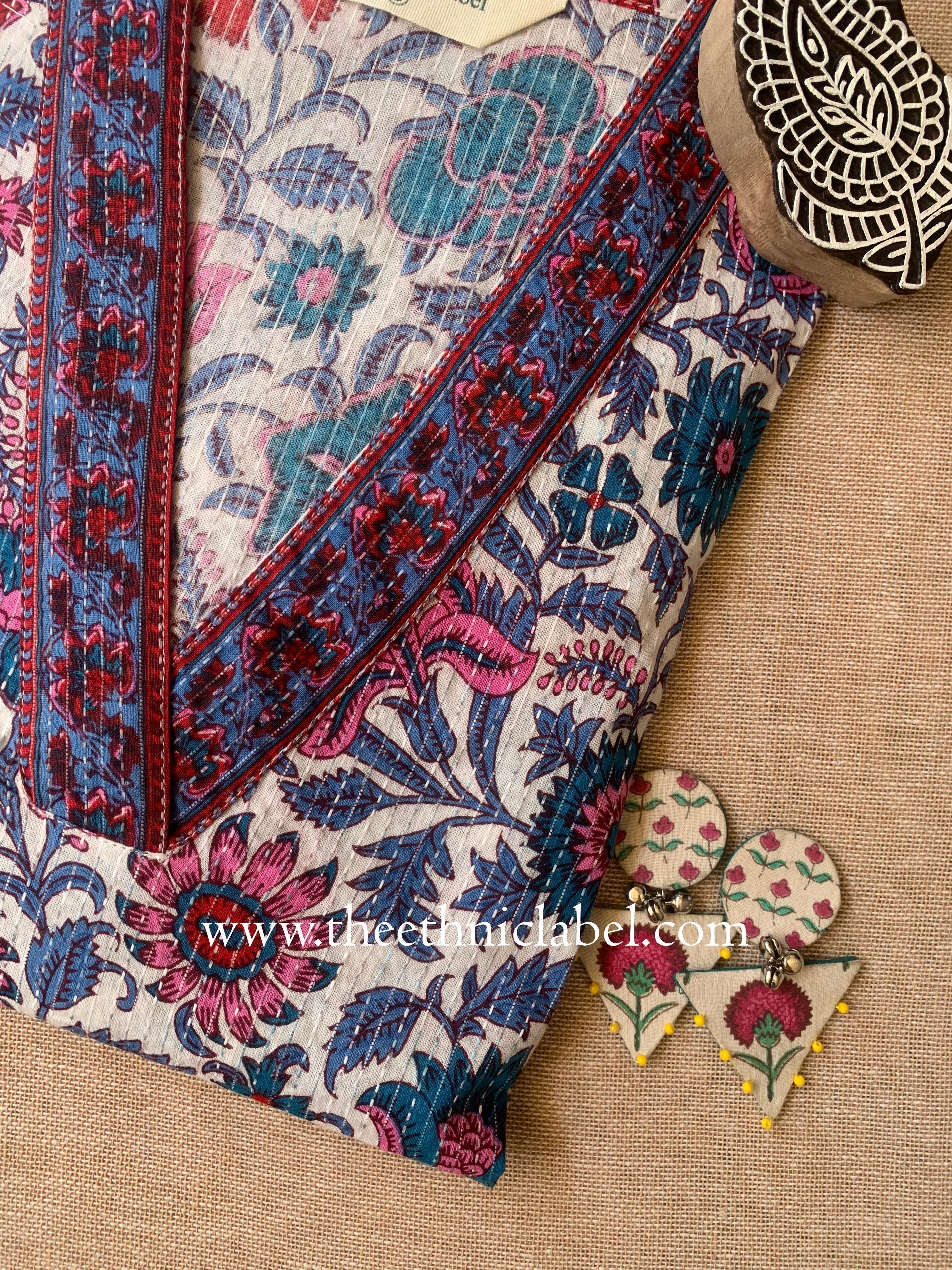 "Sharmila" Floral Cotton kurta