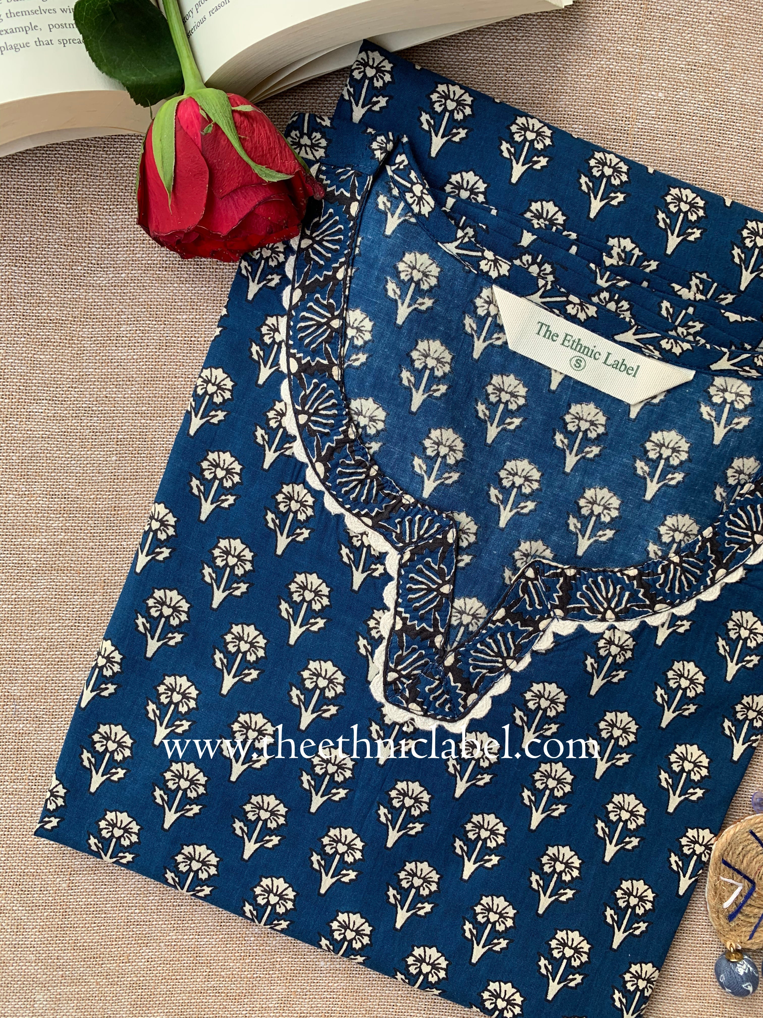 "Gehna" Laced Cotton kurta