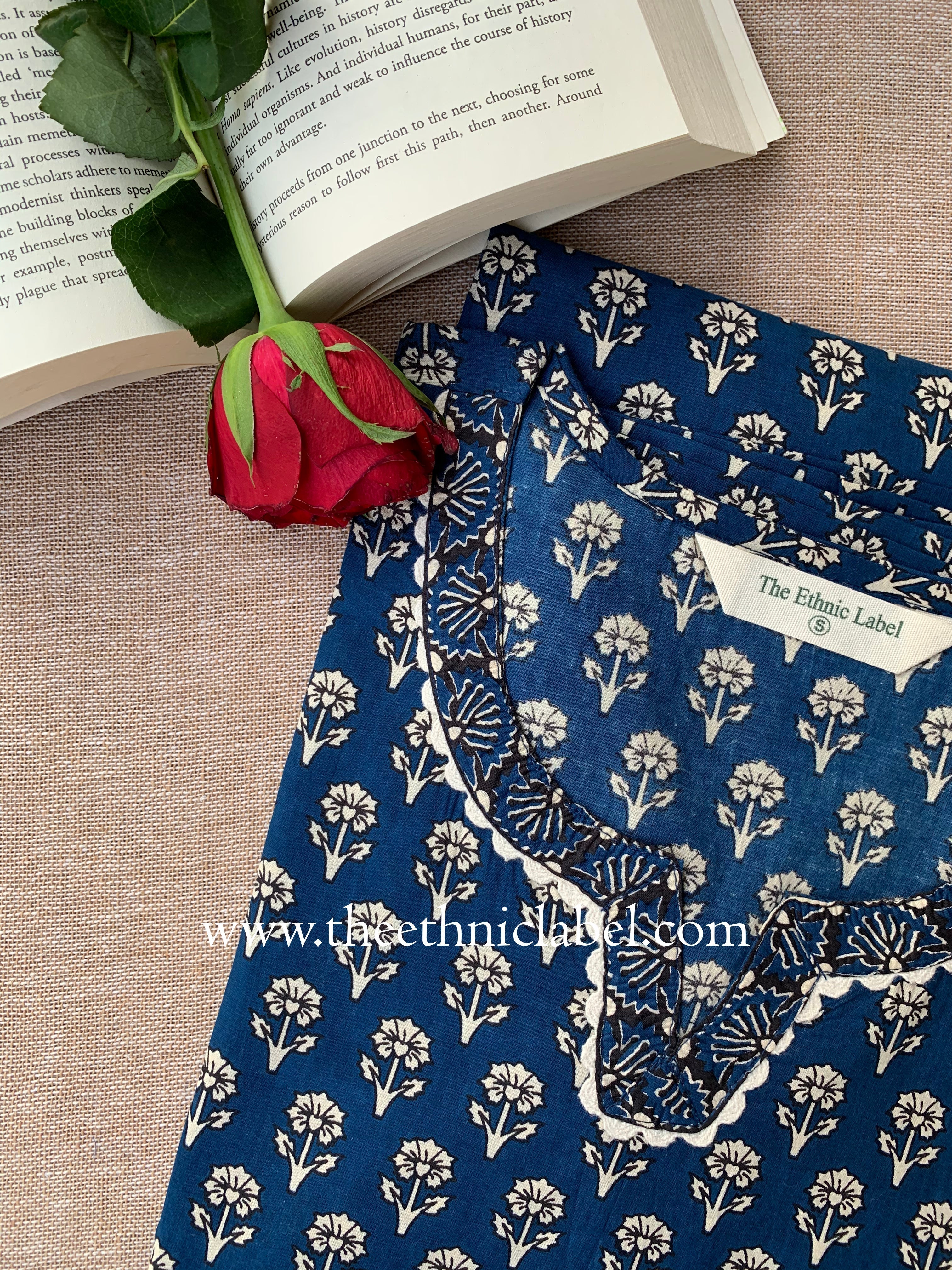 "Gehna" Laced Cotton kurta
