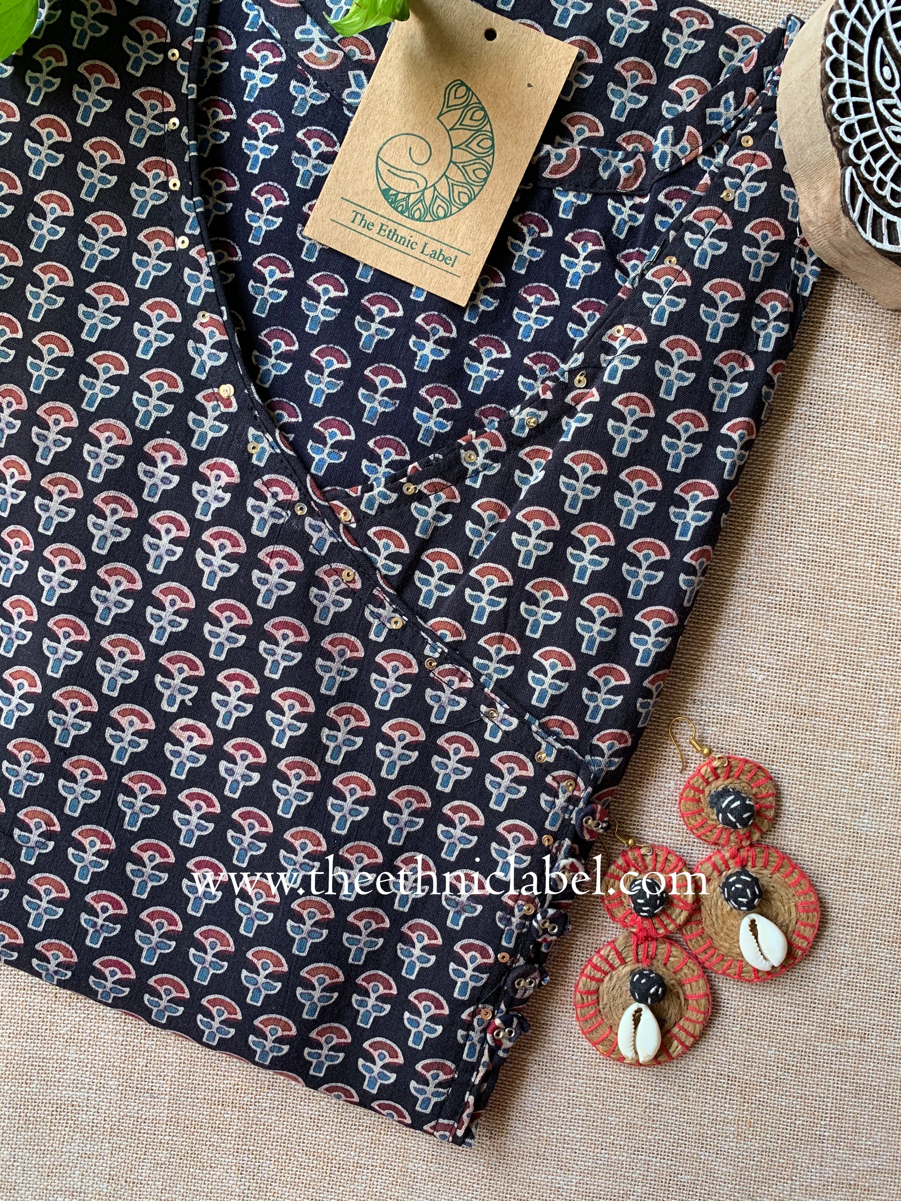 "Rati" Angrakha Cotton kurta