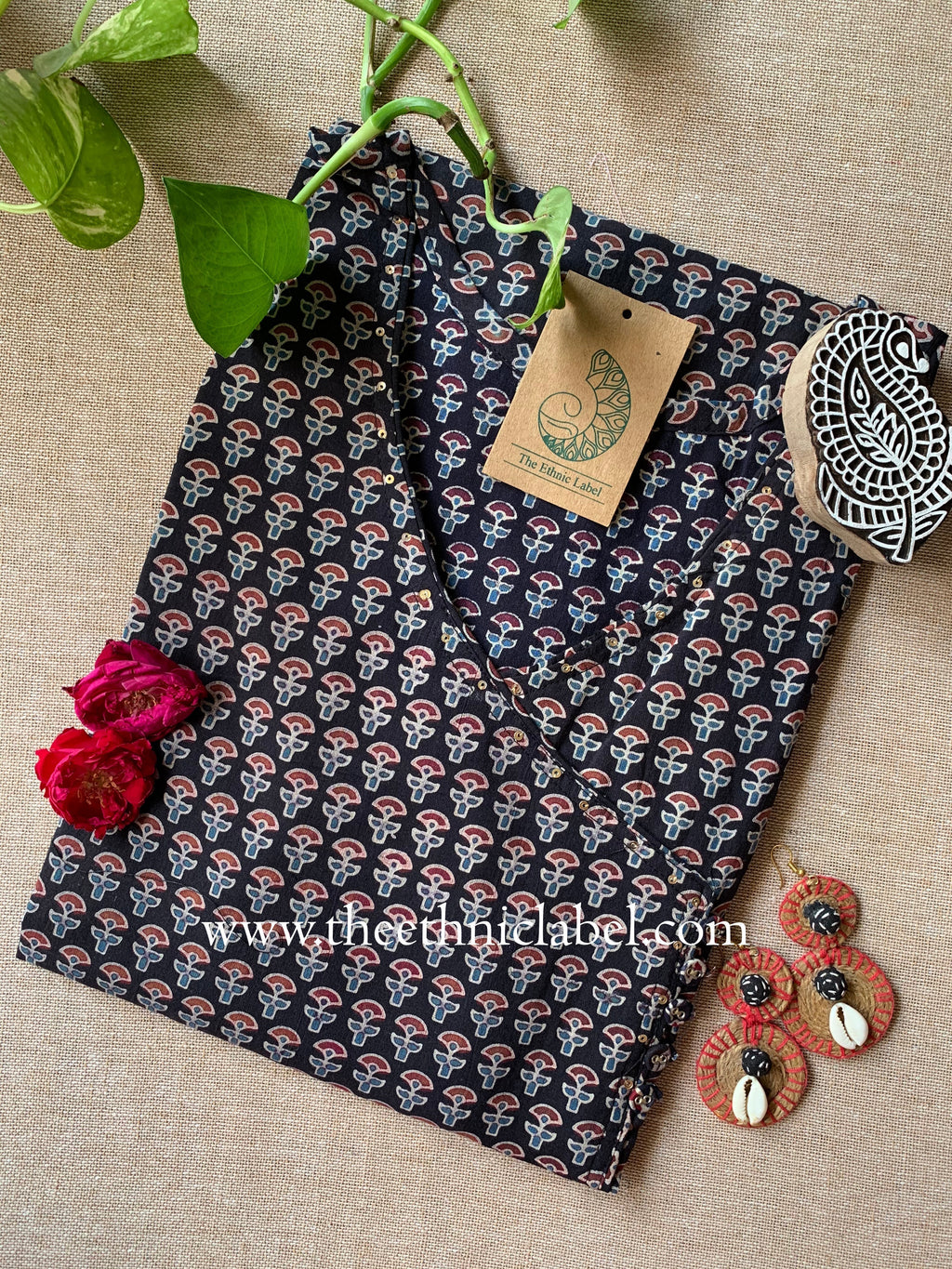 "Rati" Angrakha Cotton kurta