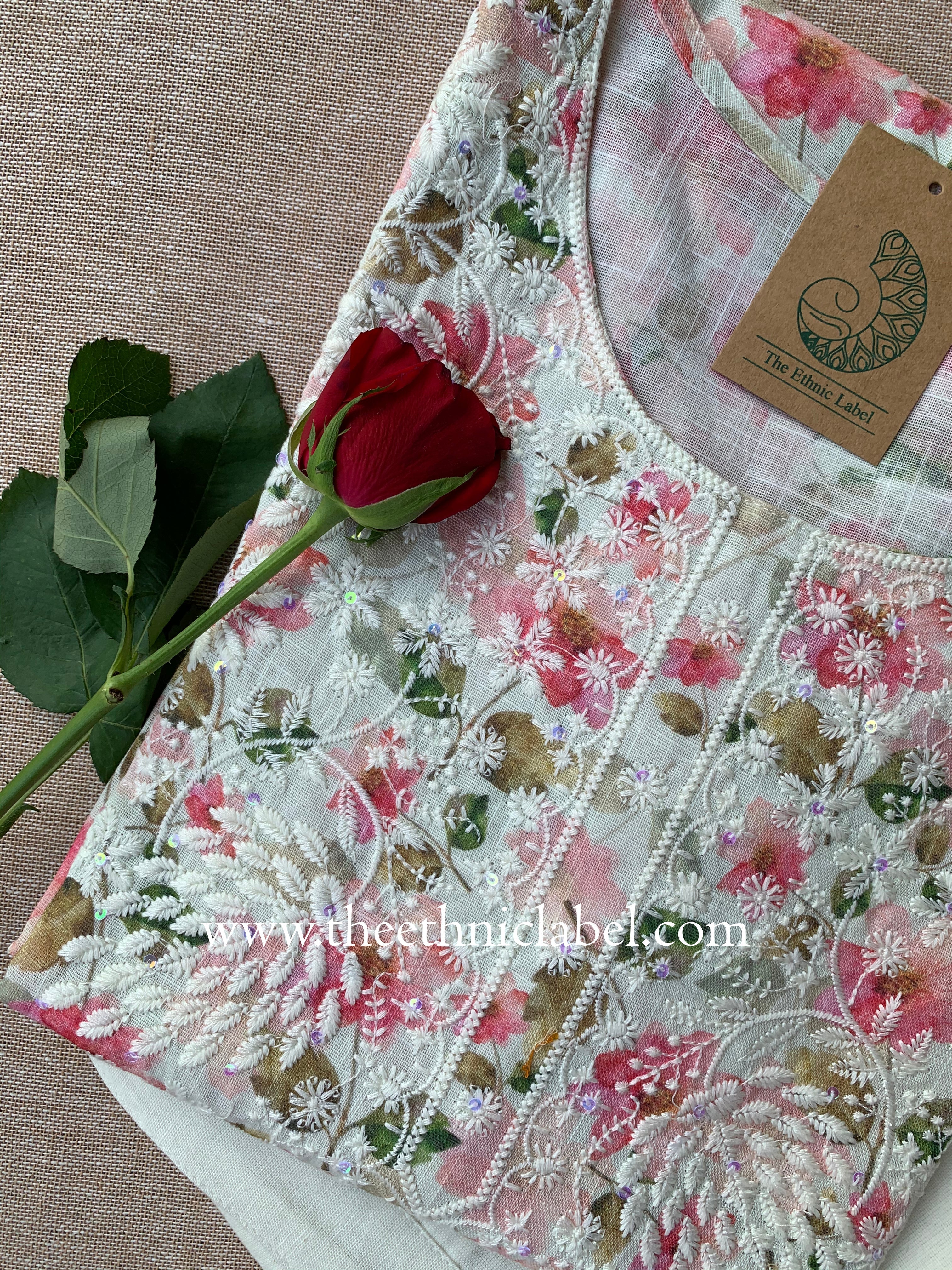 "Shaamil" Chikankari Kurta with Pants (2pc)