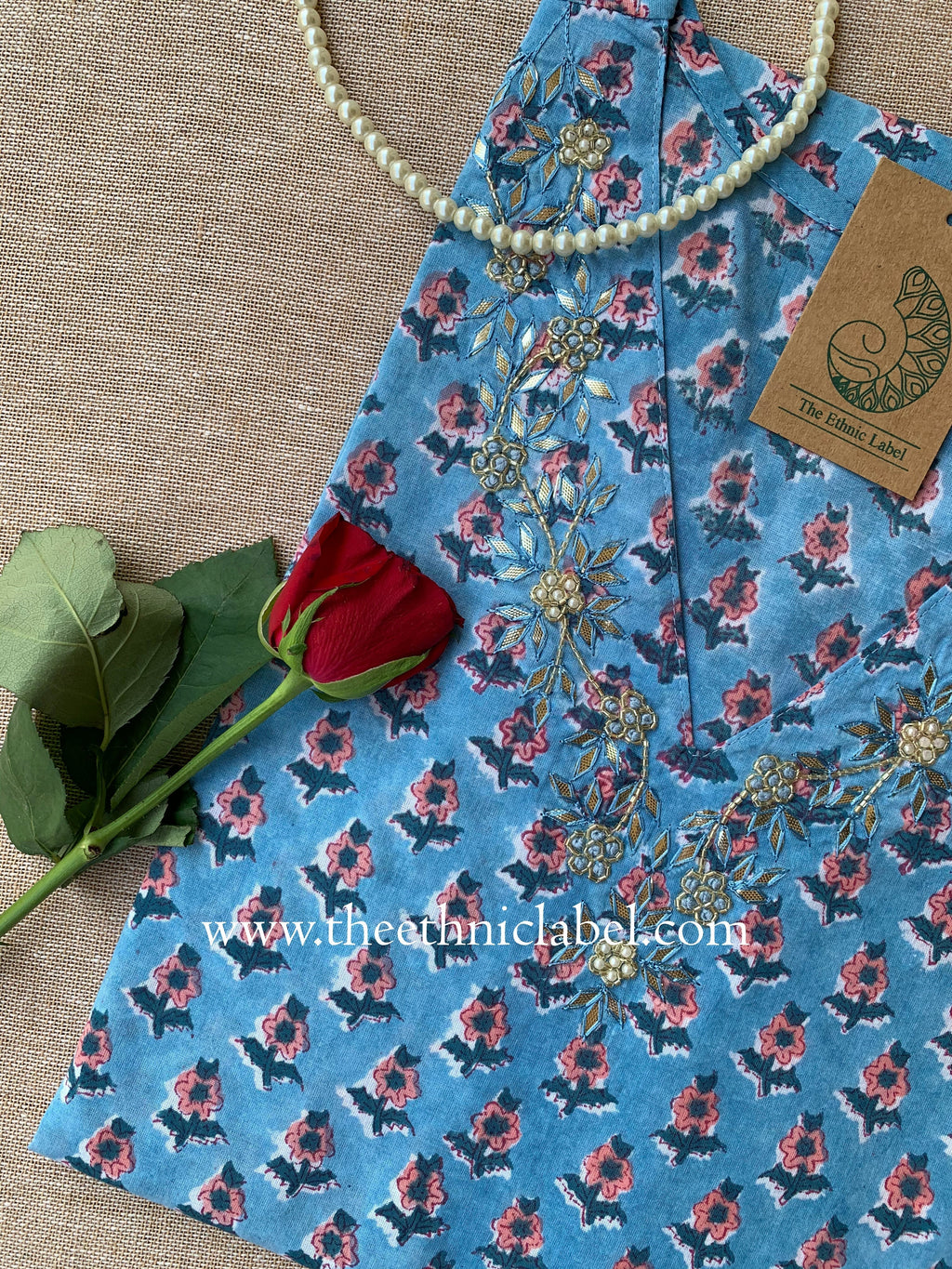 "Nia" Hand Work Cotton kurta