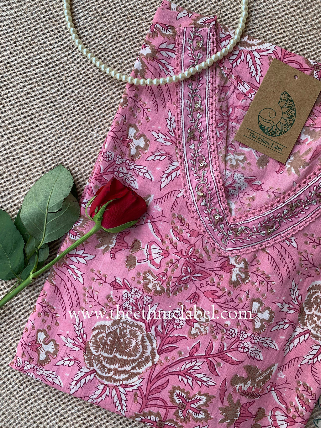 "Kalaa" Hand Block Printed Cotton kurta
