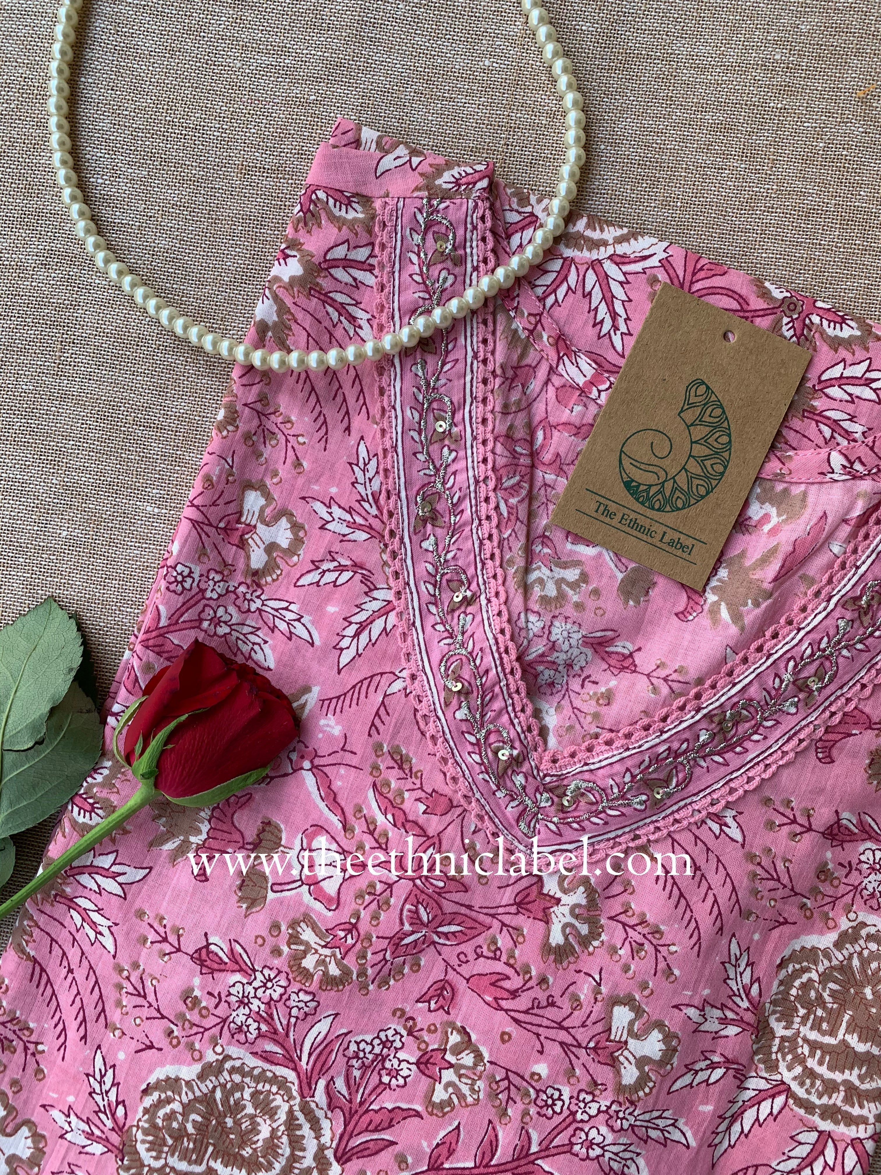 "Kalaa" Hand Block Printed Cotton kurta
