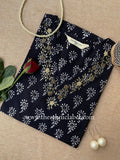 "Keya" Hand Embroidered Block Printed Cotton kurta