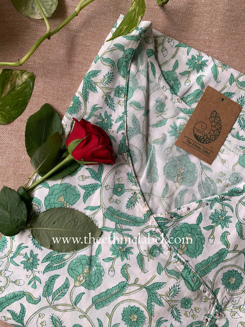 "Aaditri" Angrakha Cotton kurta - Big Size