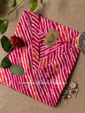 "Saawan" Lehriya Cotton kurta - Big Size
