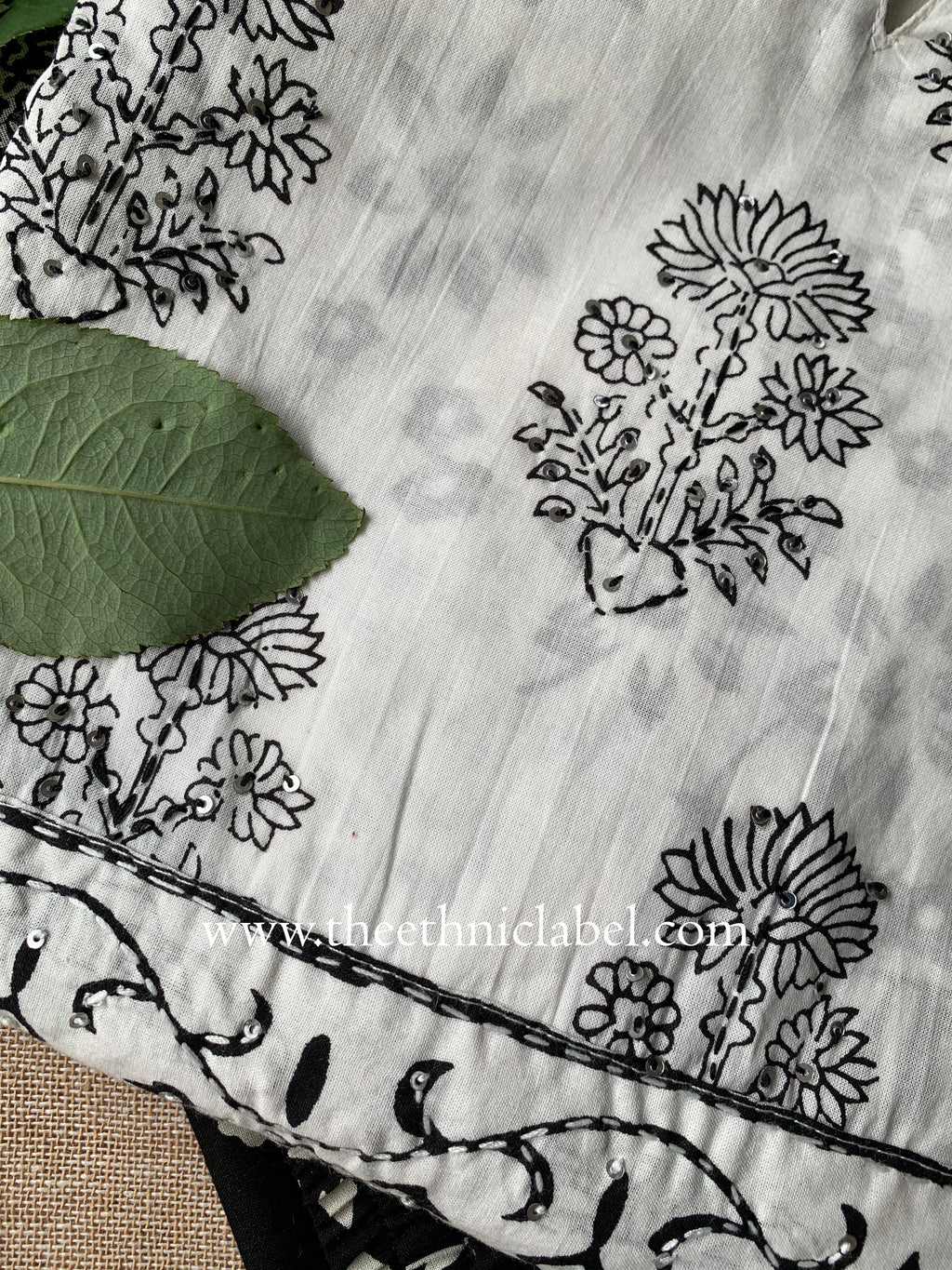 "Afsha" Kantha Cotton Kurta Set(3pc)