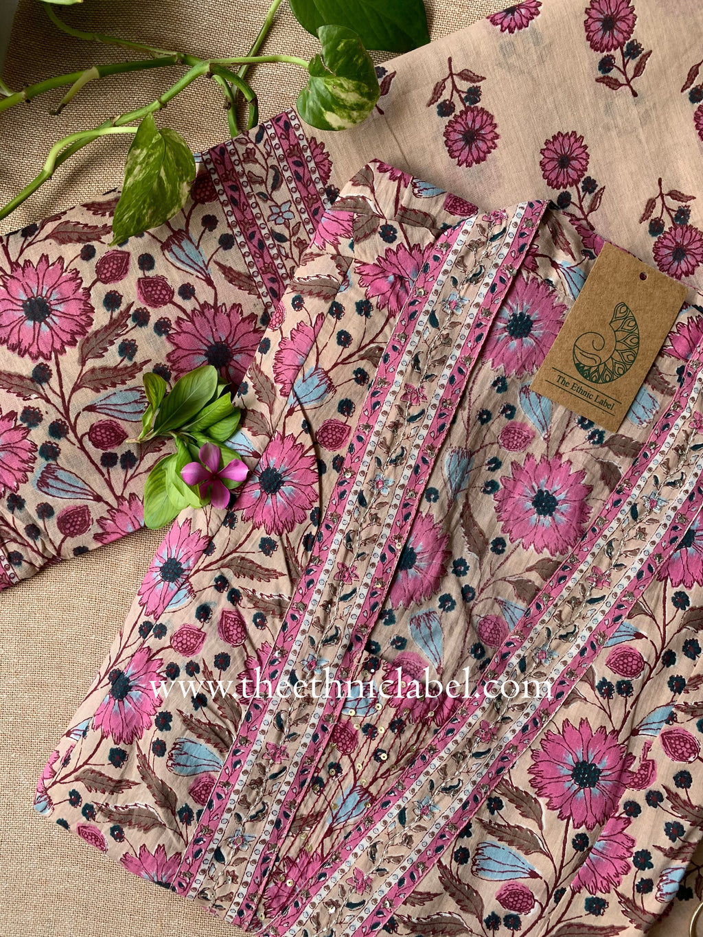 "Virika" Cotton Kurta Set(3pc)