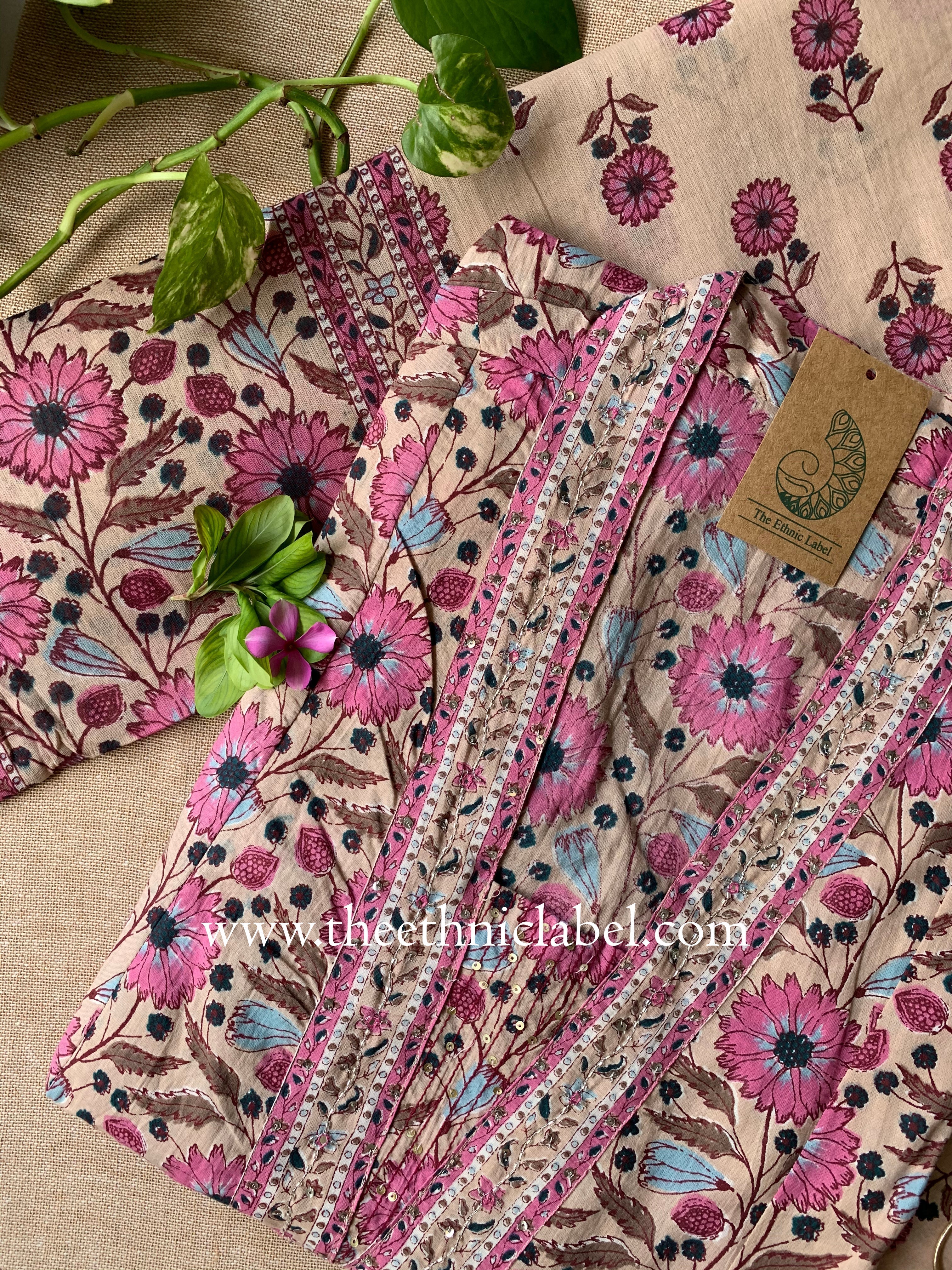 "Virika" Cotton Kurta Set(3pc)