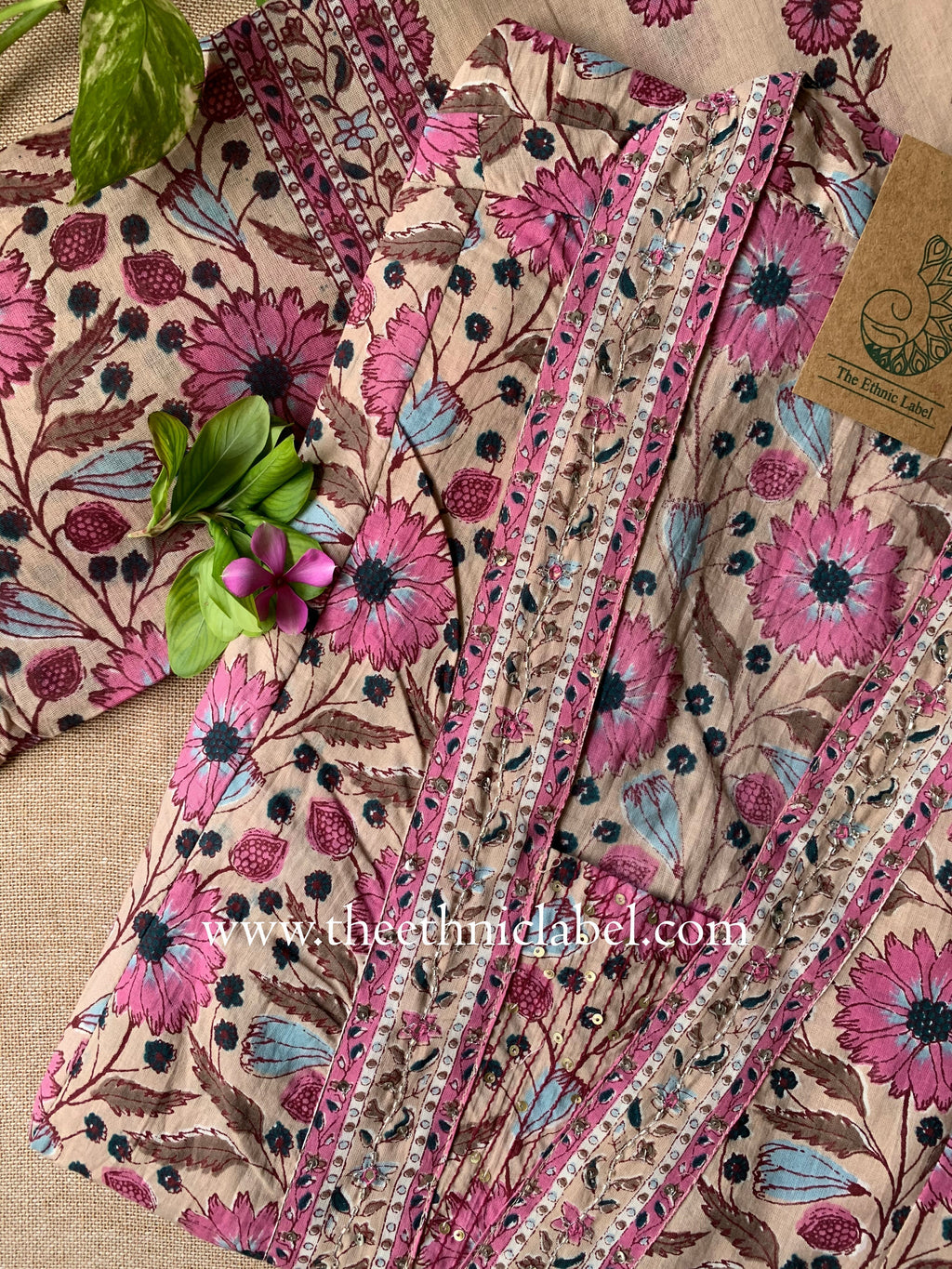 "Virika" Cotton Kurta Set(3pc)