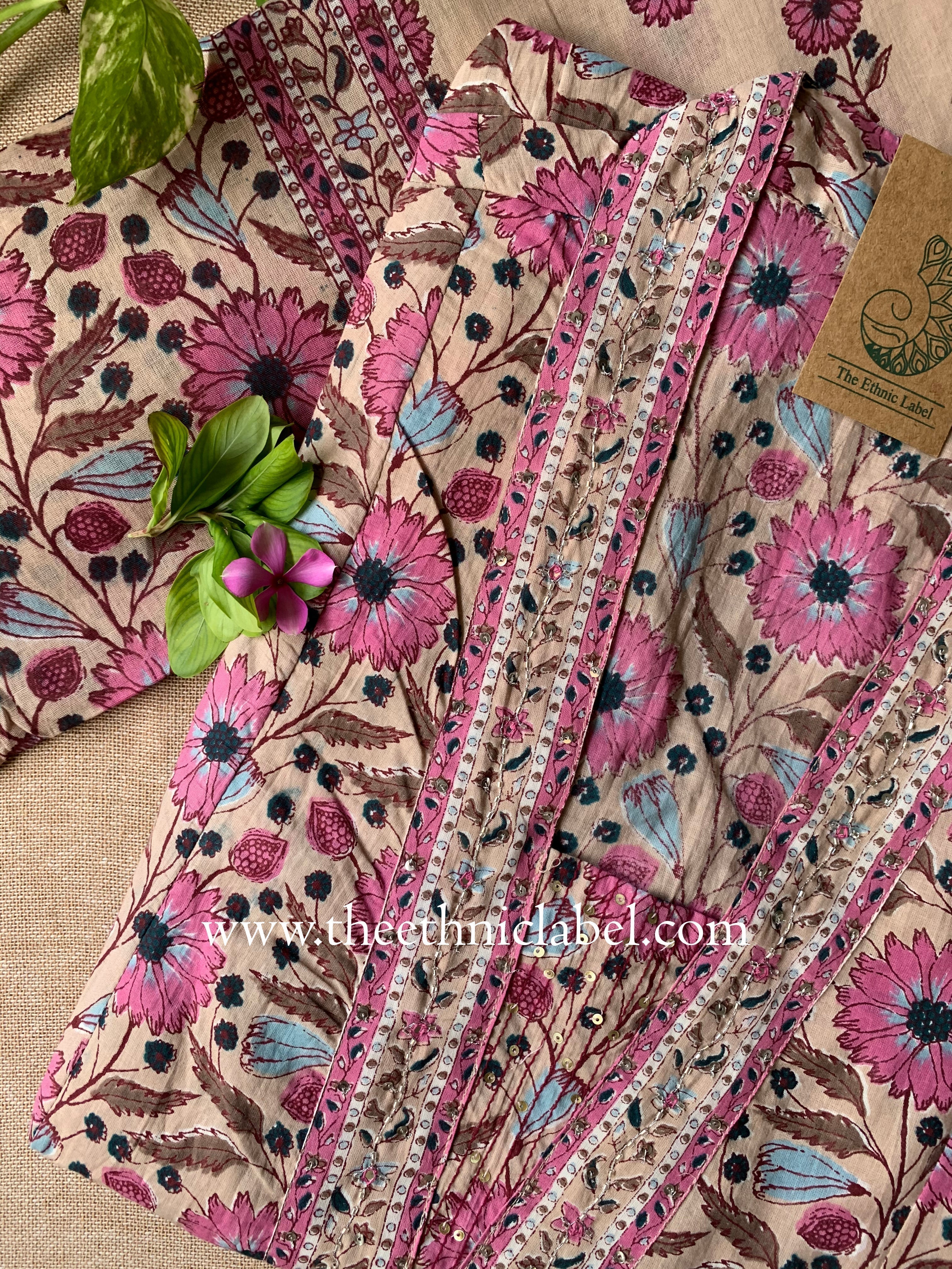 "Virika" Cotton Kurta Set(3pc)