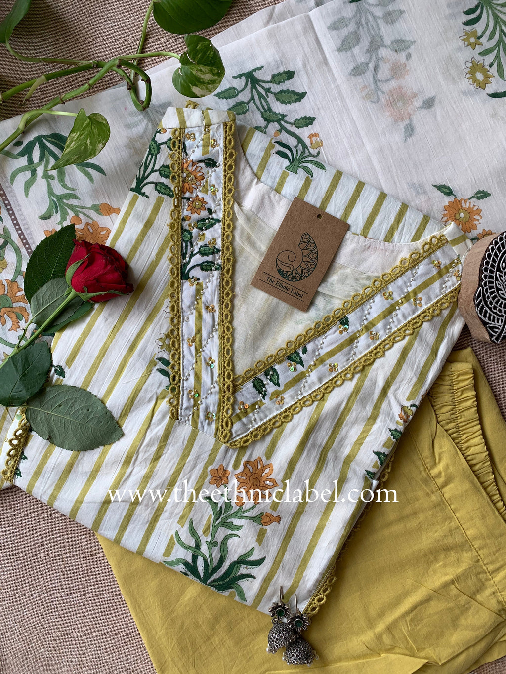 "Mehram" Cotton Kurta Set(3pc)