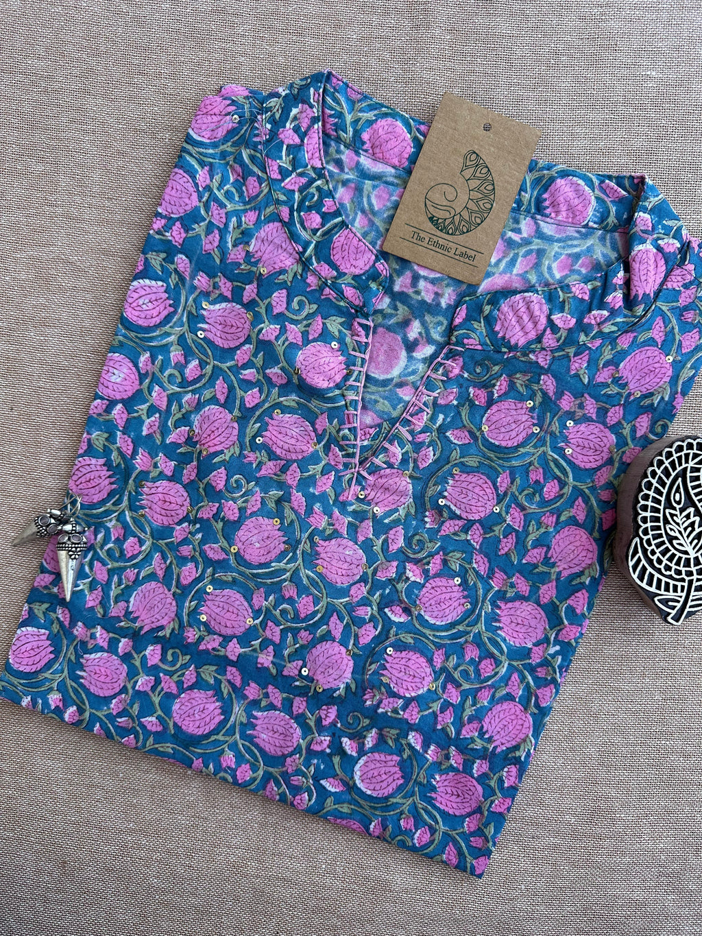 Short Kurti "Tareef" Bagru Cotton