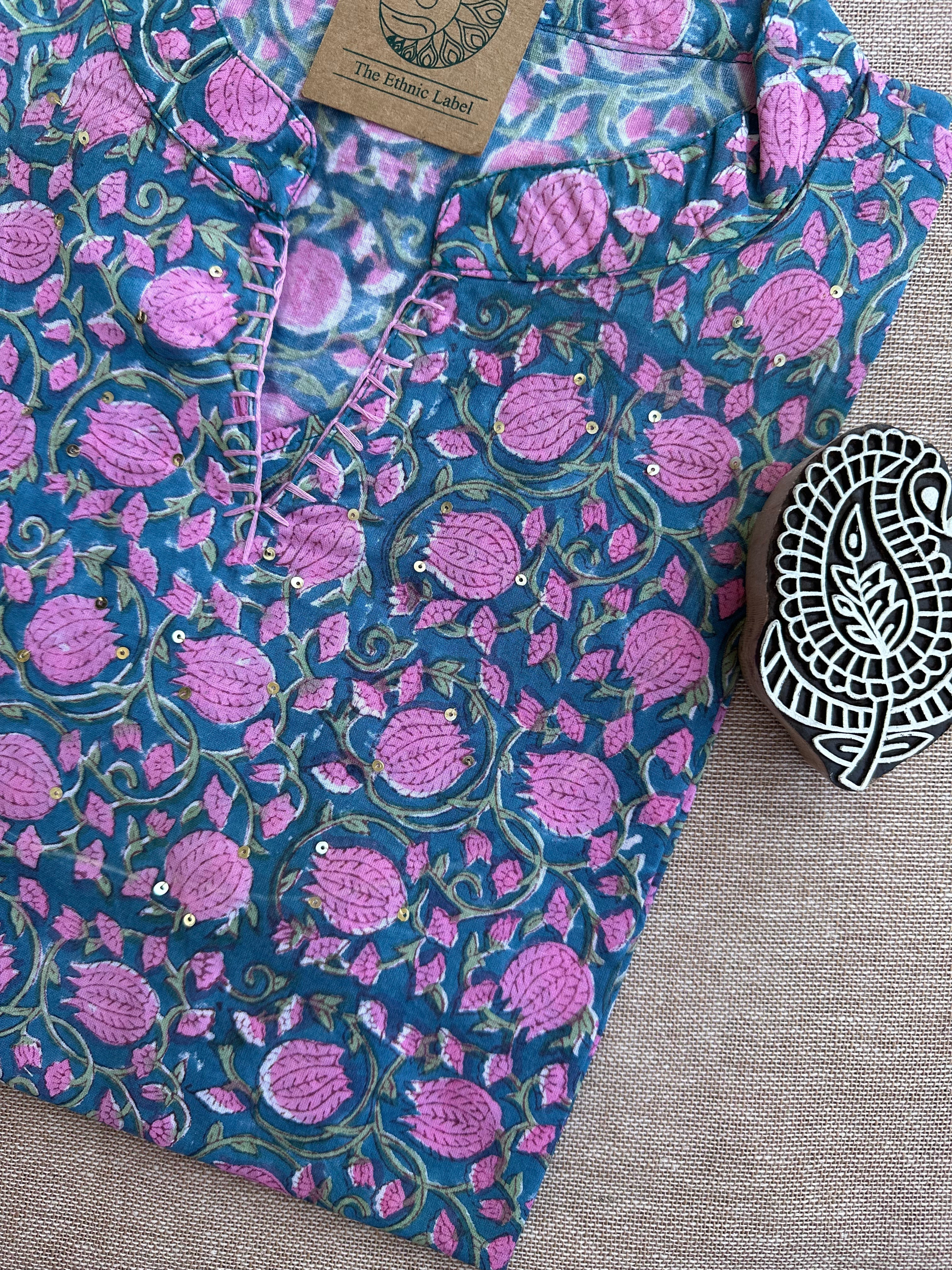 Short Kurti "Tareef" Bagru Cotton