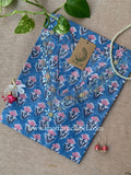 "Jinal" Hand Embroidered Block Printed Cotton kurta