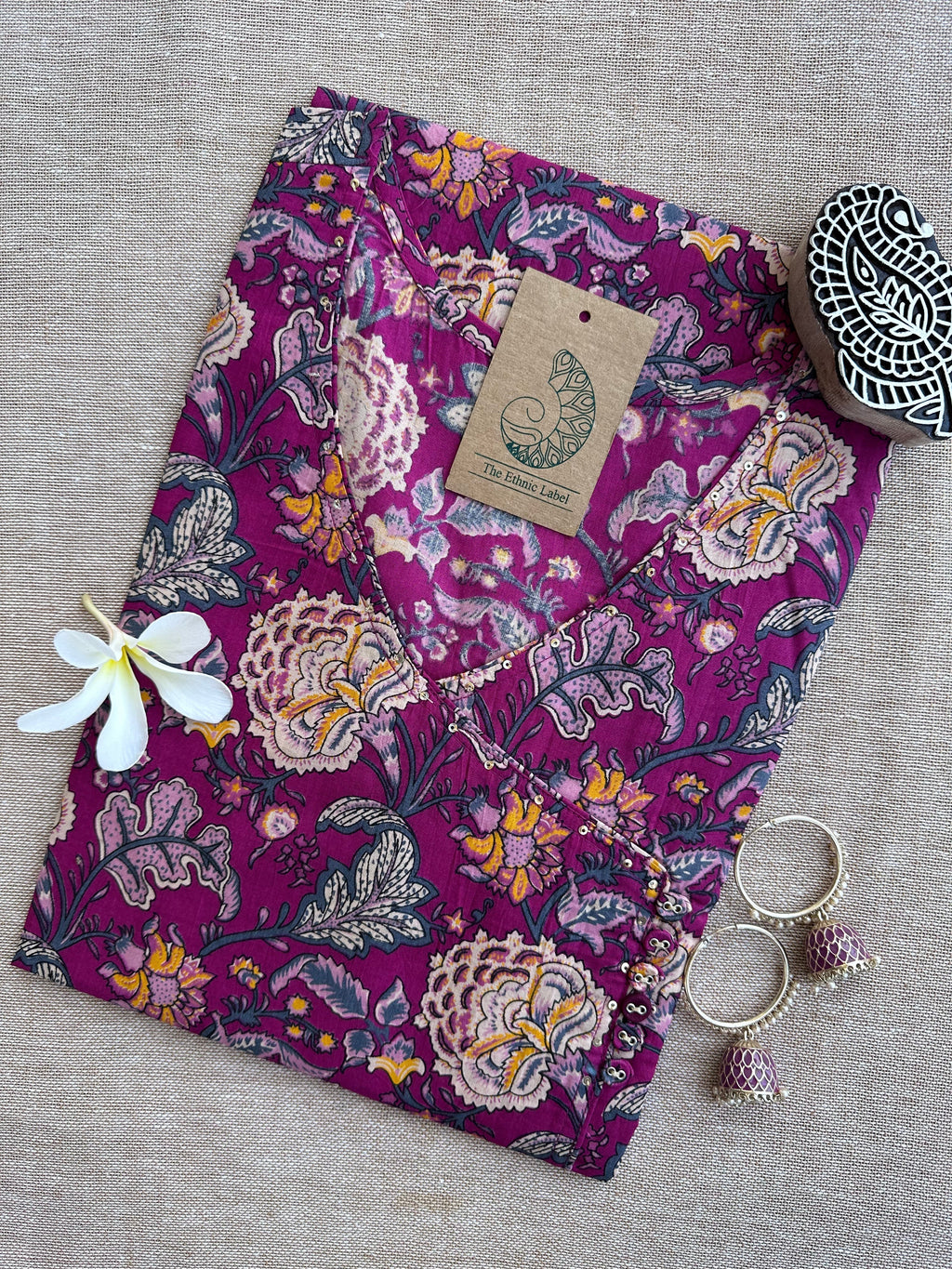 Naksh Hand Block Printed Cotton kurta