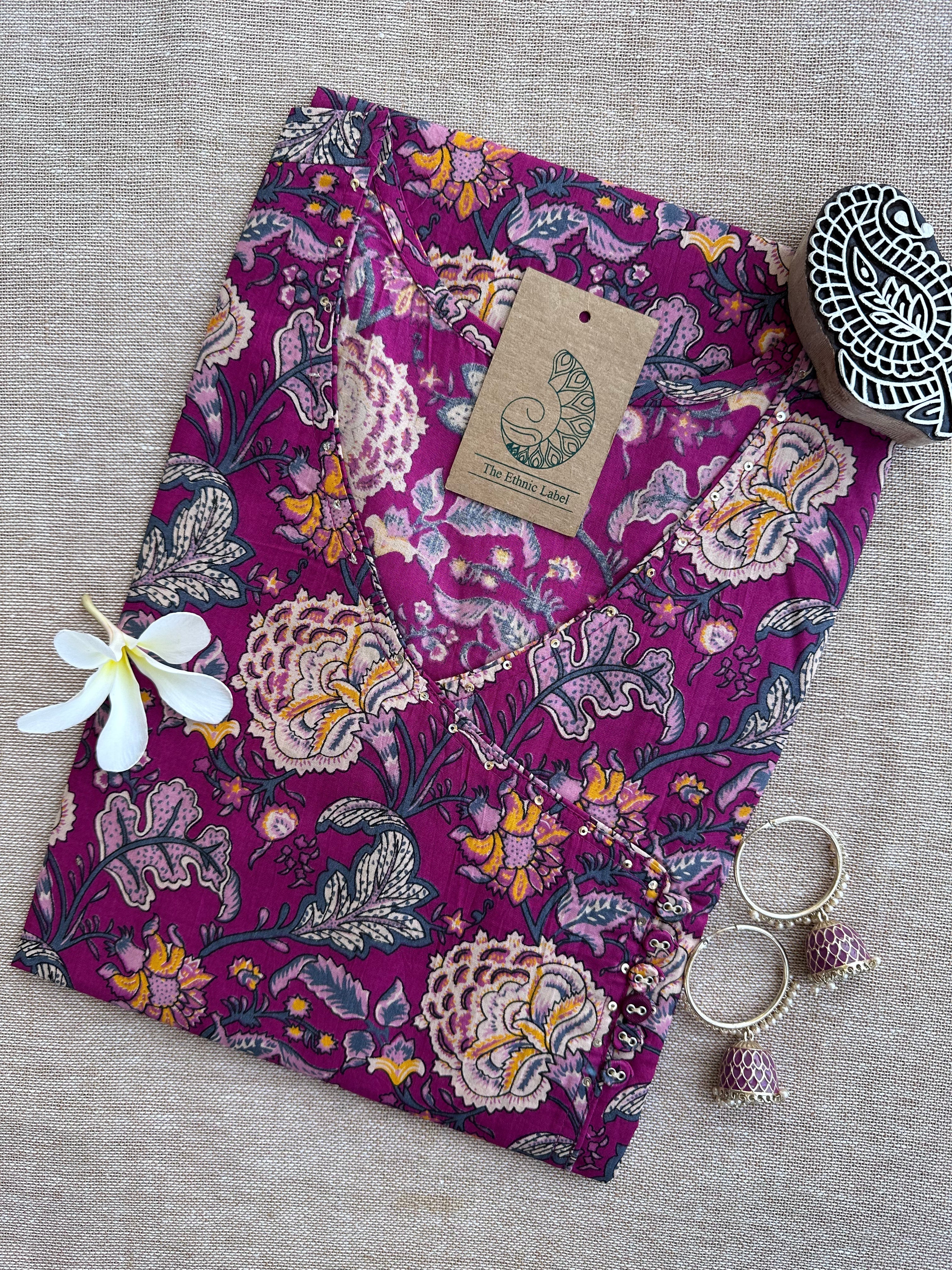 Naksh Hand Block Printed Cotton kurta