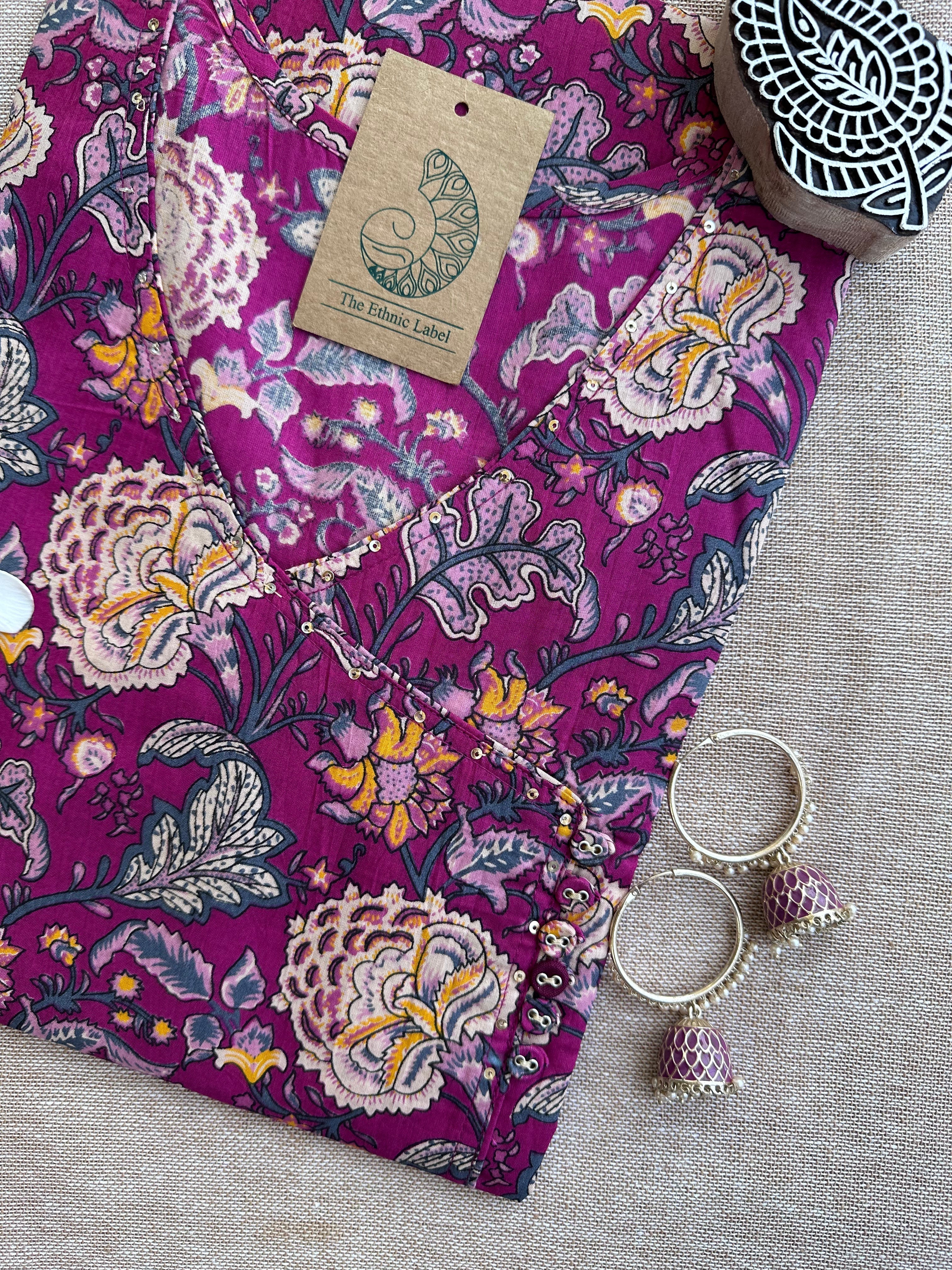 Naksh Hand Block Printed Cotton kurta
