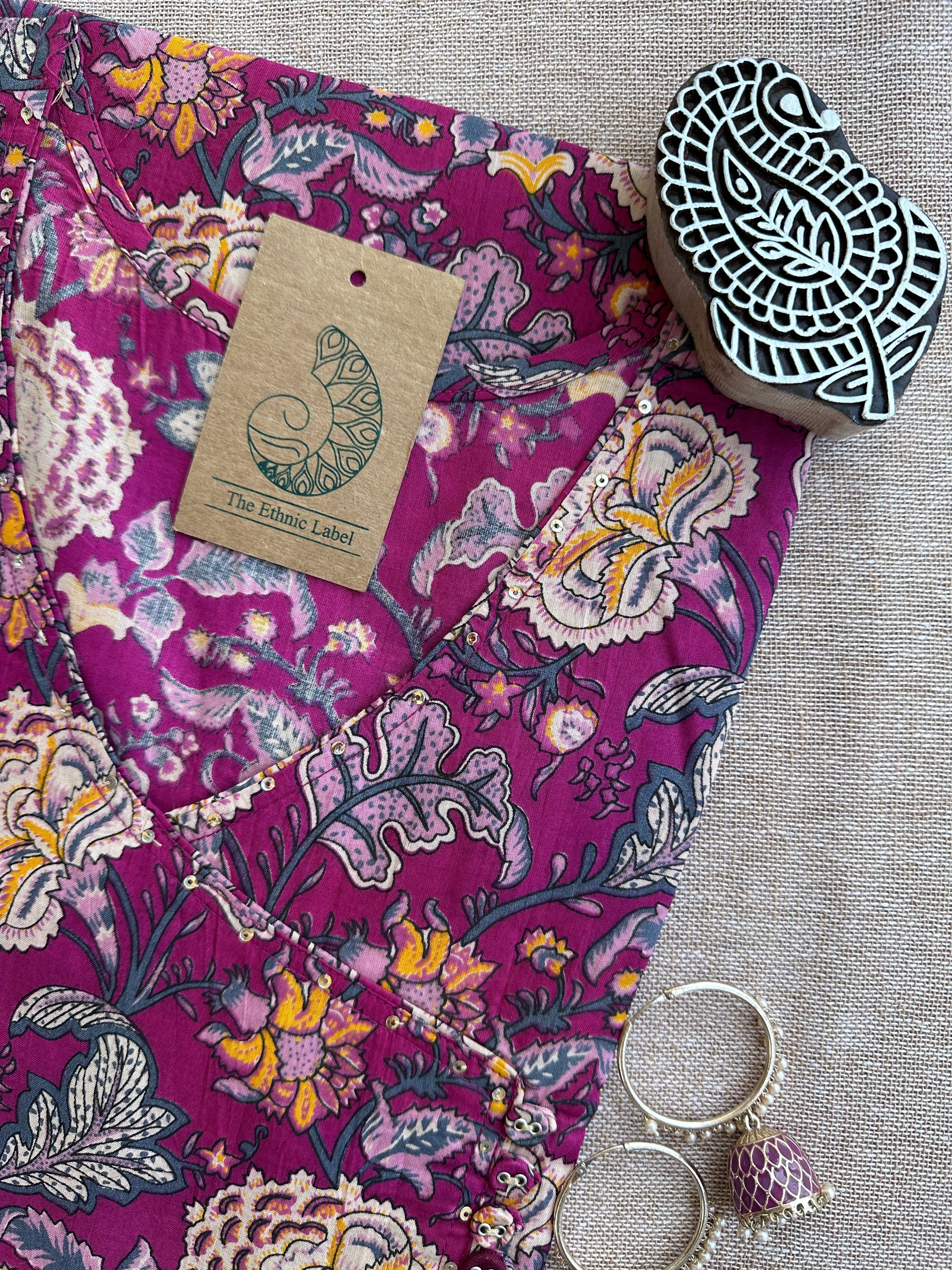 Naksh Hand Block Printed Cotton kurta